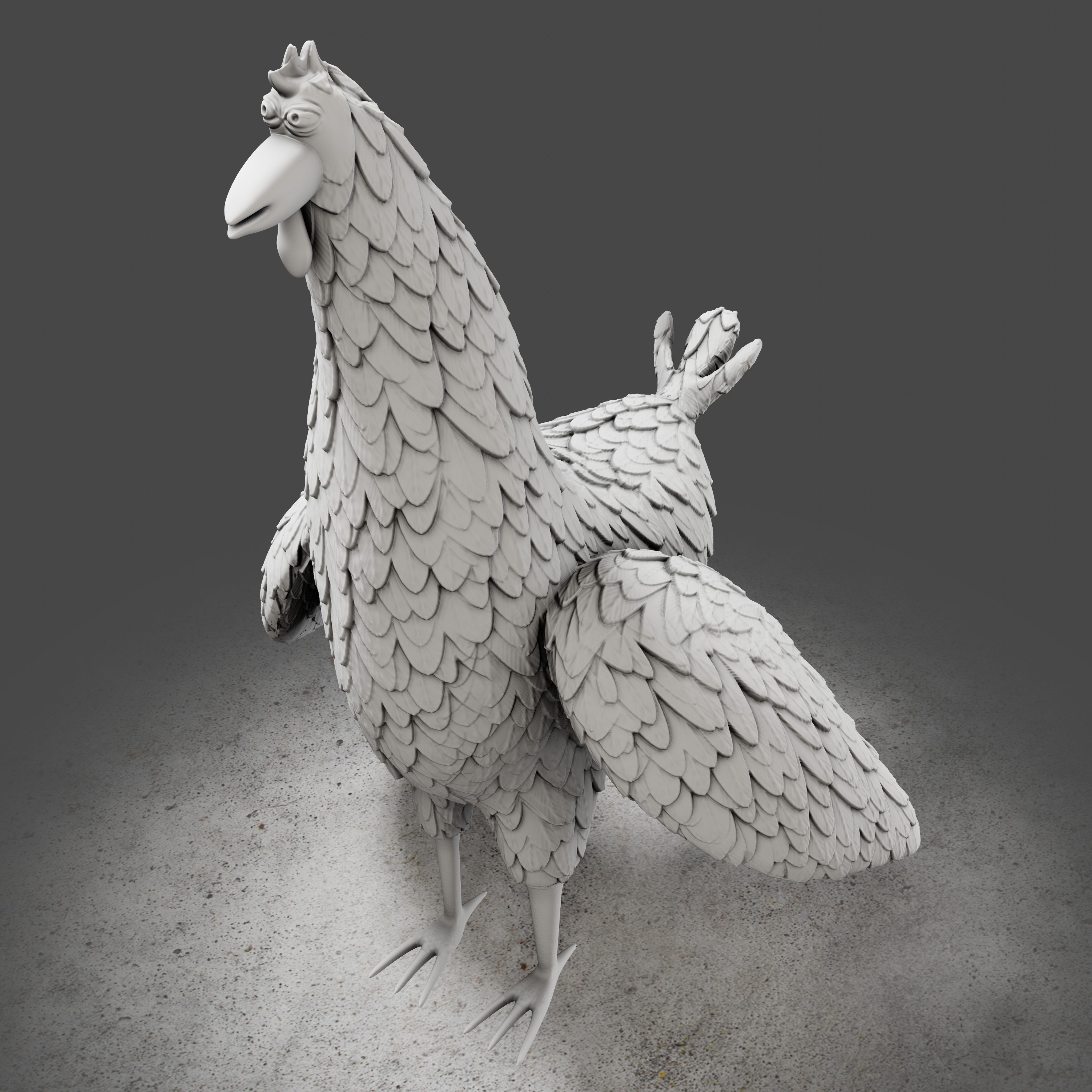 Rooster Toon 3D print model_4