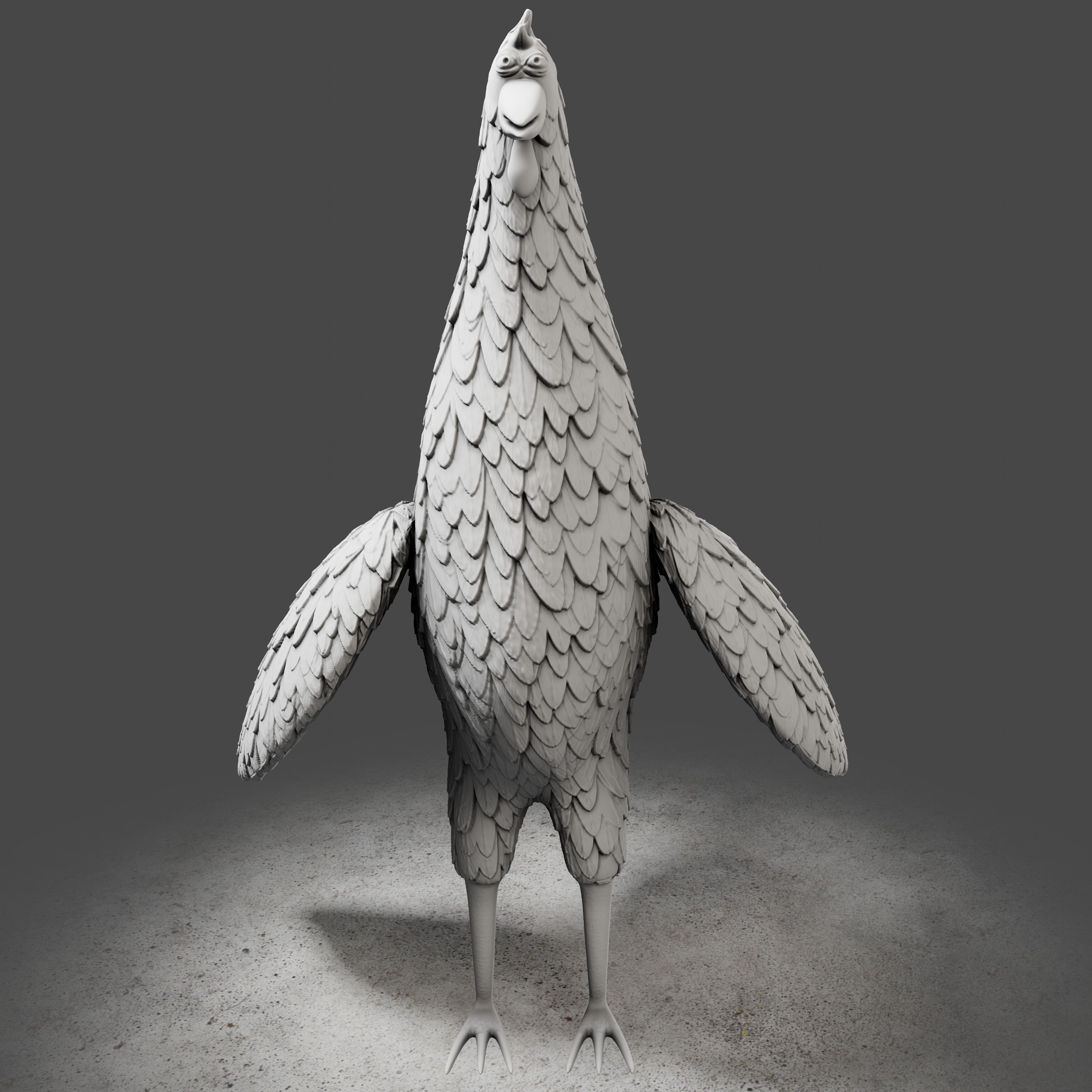 Rooster Toon 3D print model_6