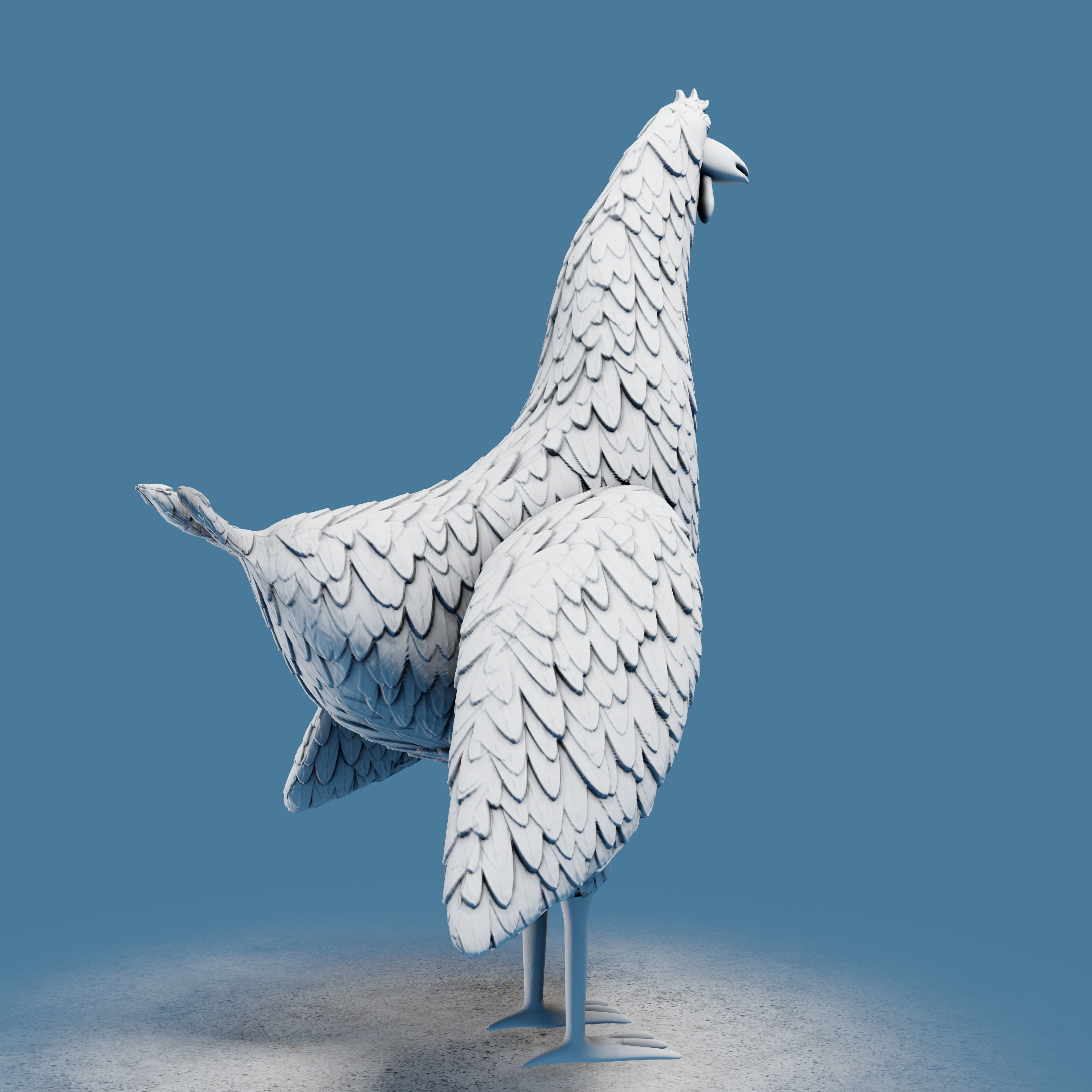 Rooster Toon 3D print model_28