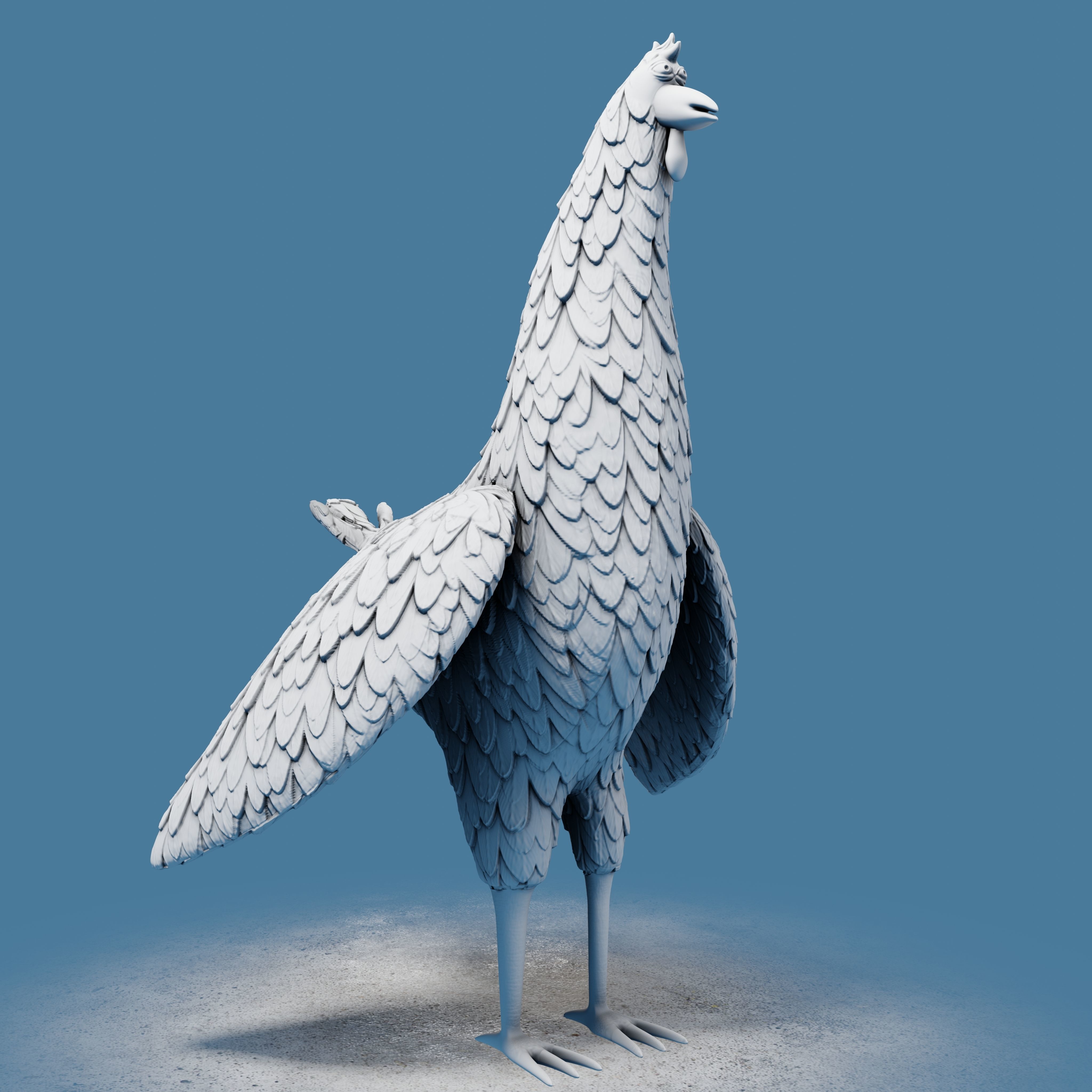 Rooster Toon 3D print model_15