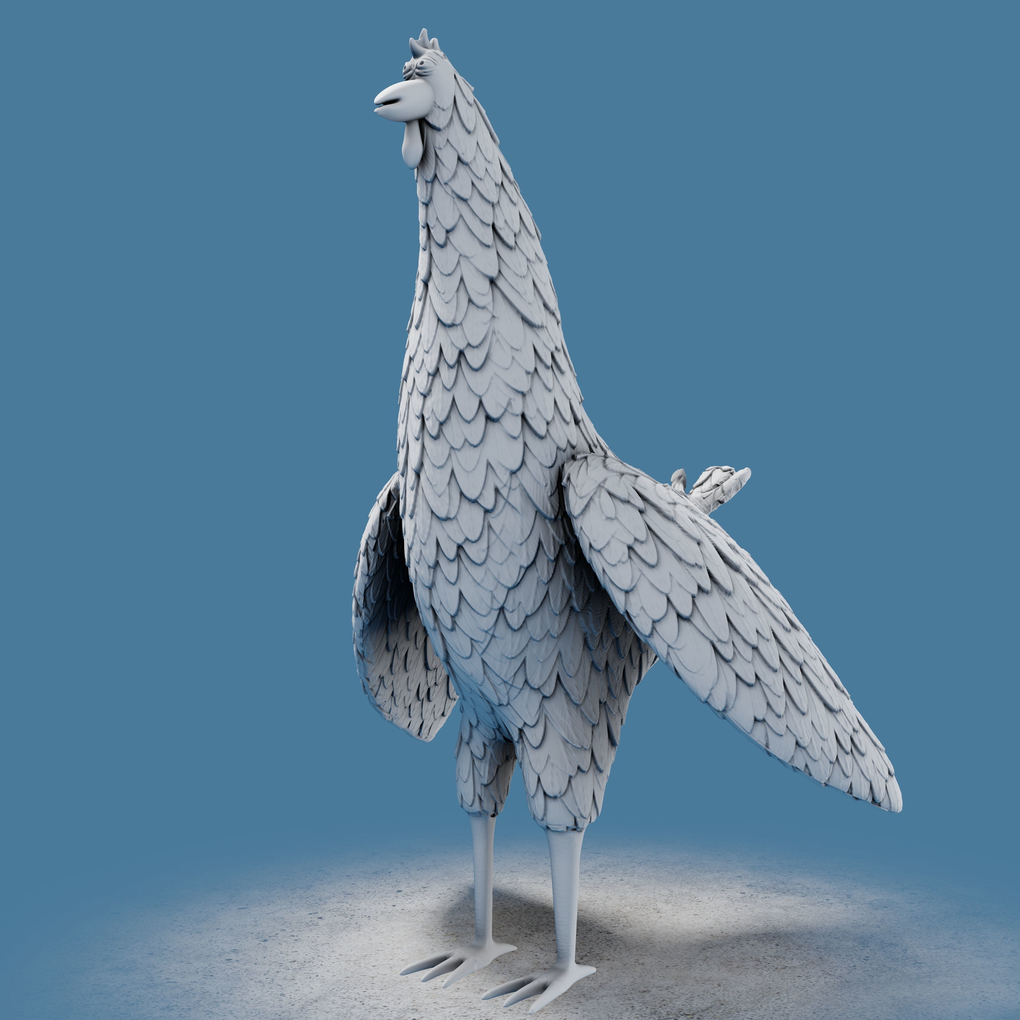 Rooster Toon 3D print model_25