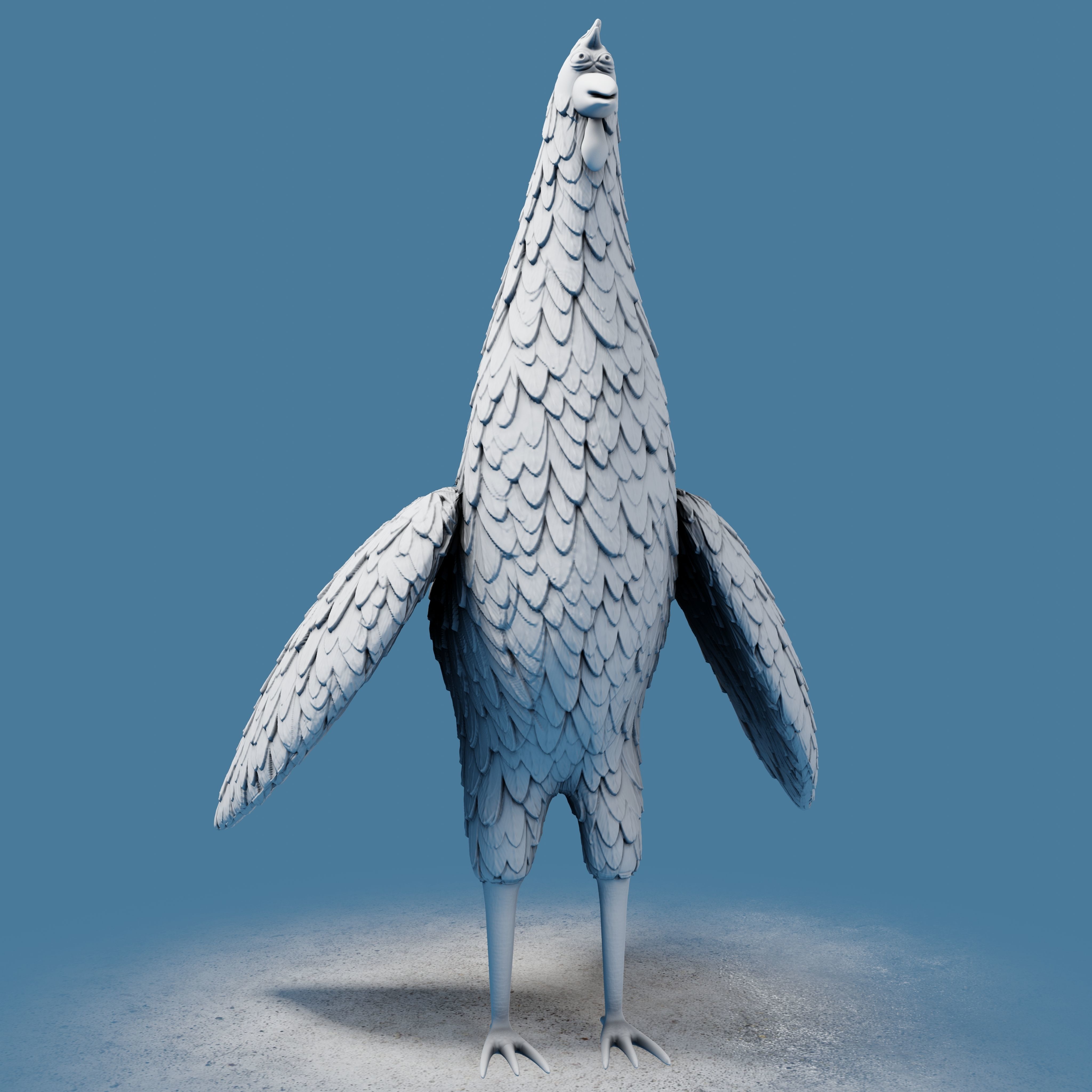 Rooster Toon 3D print model_16