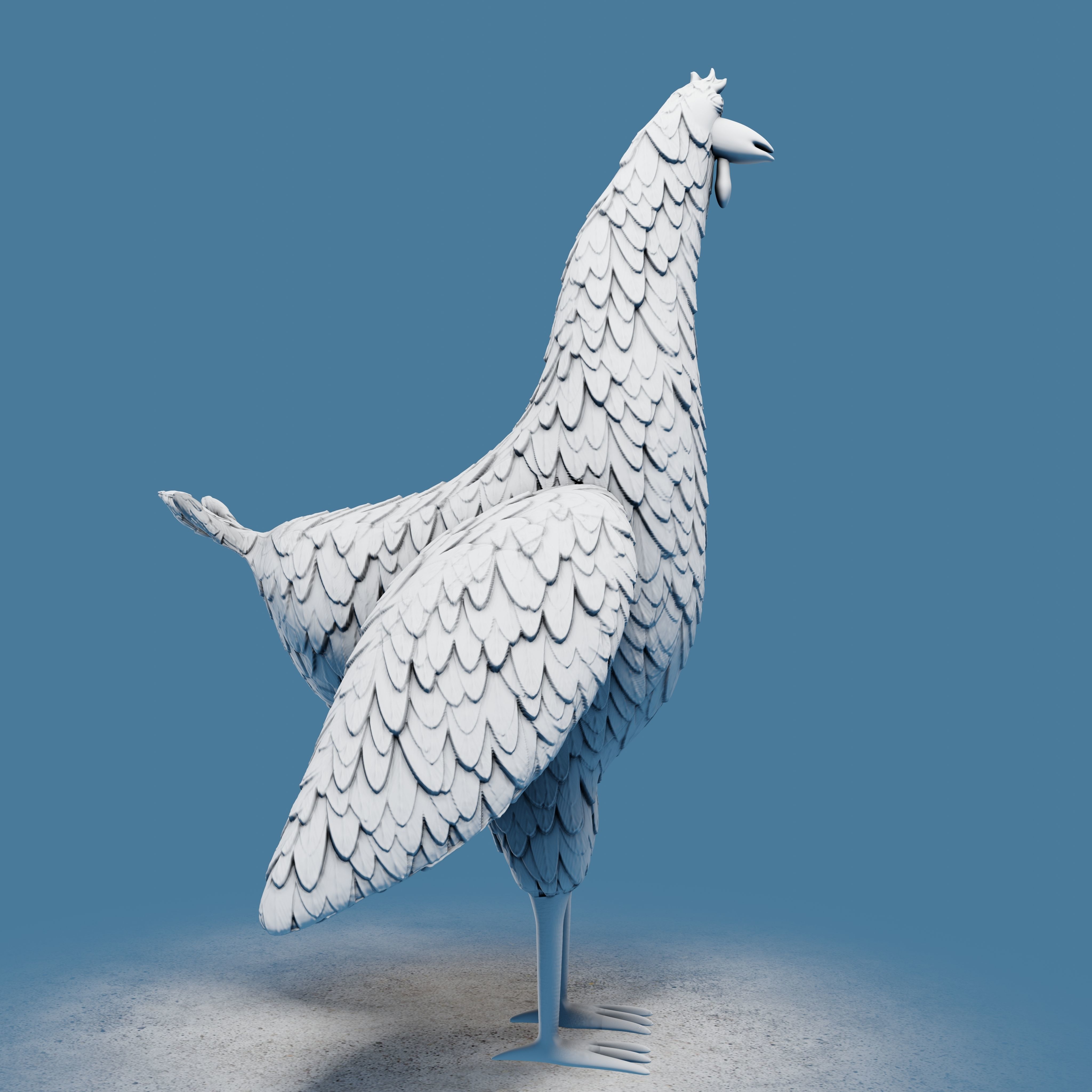 Rooster Toon 3D print model_14