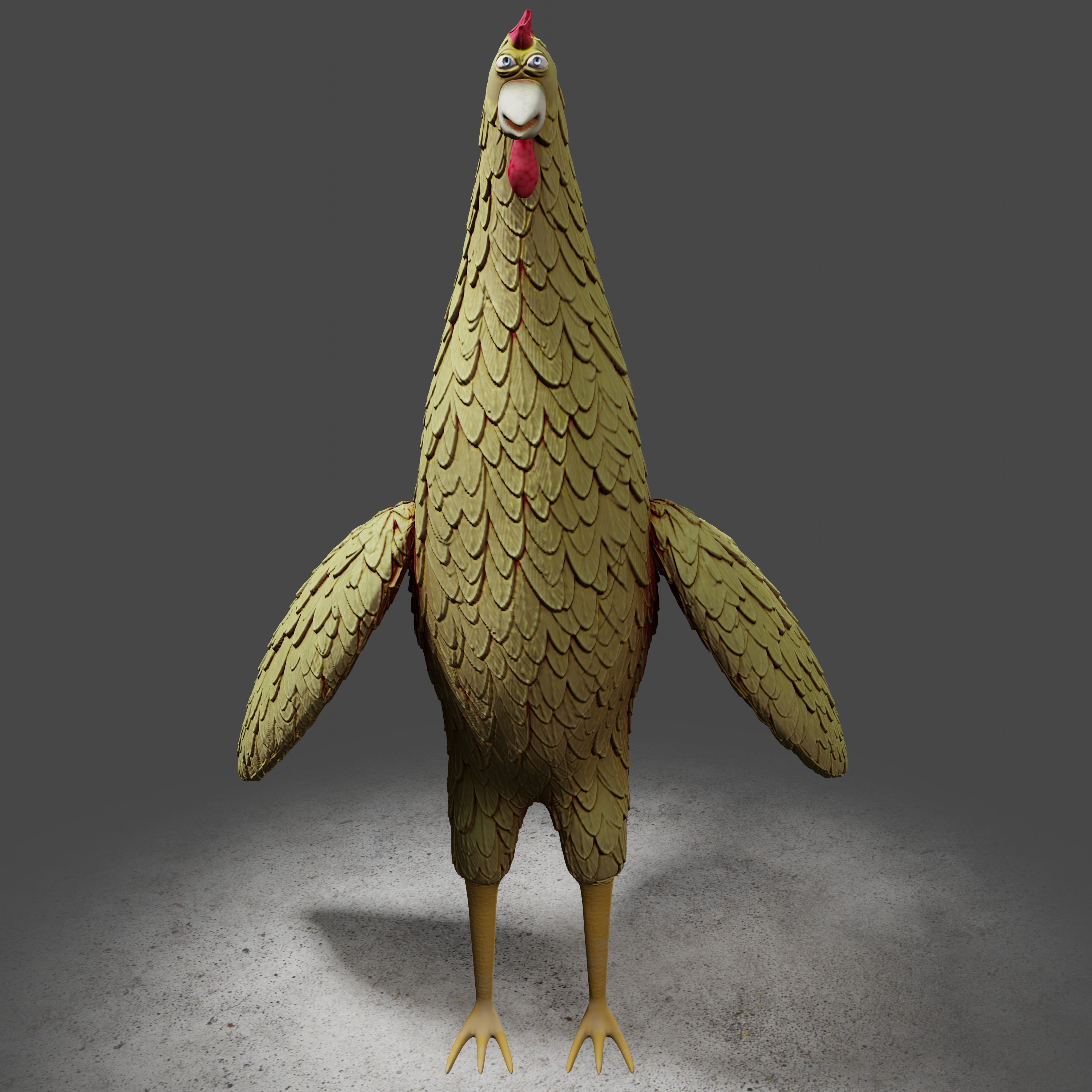 Rooster Toon 3D print model_5