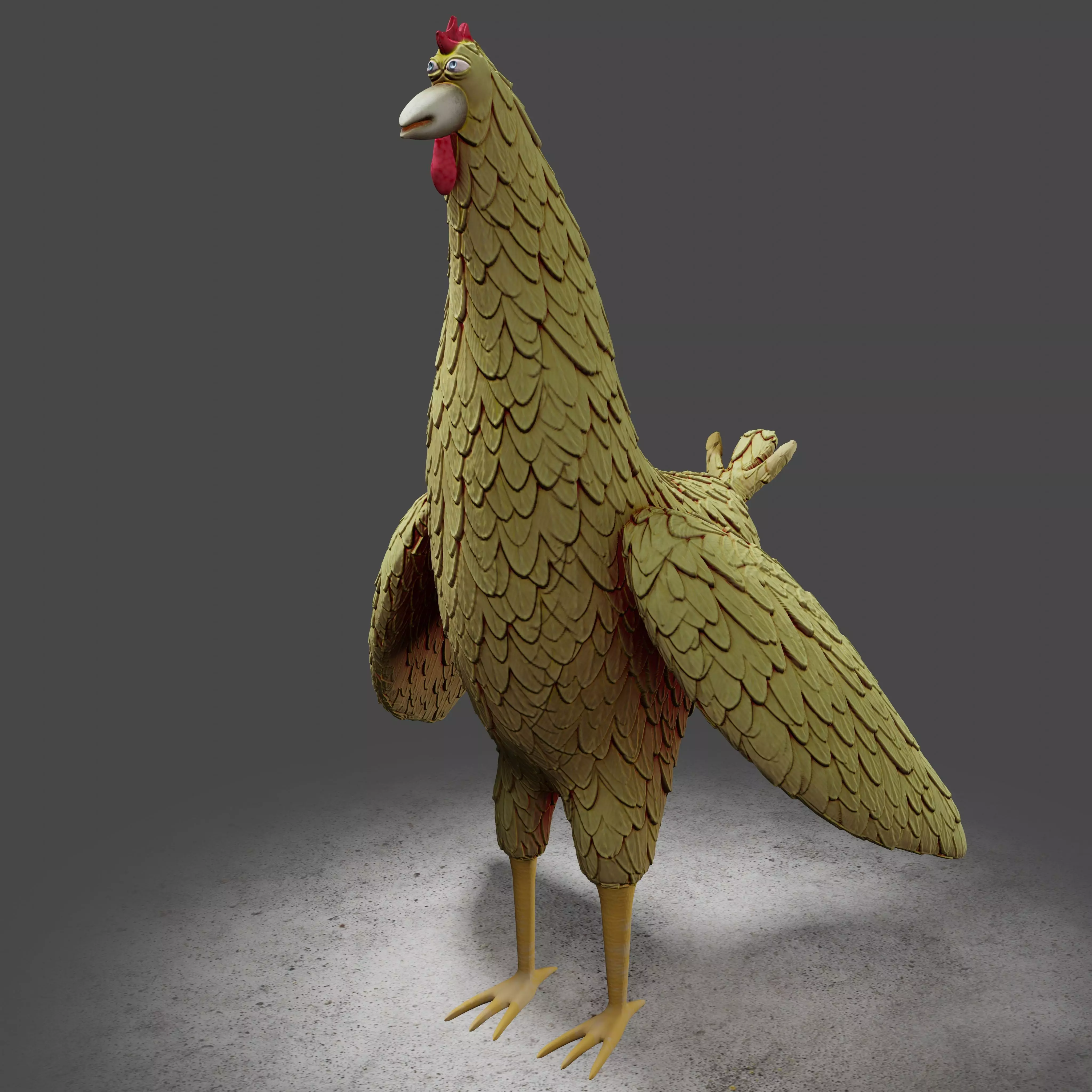 Rooster Toon 3D print model_0