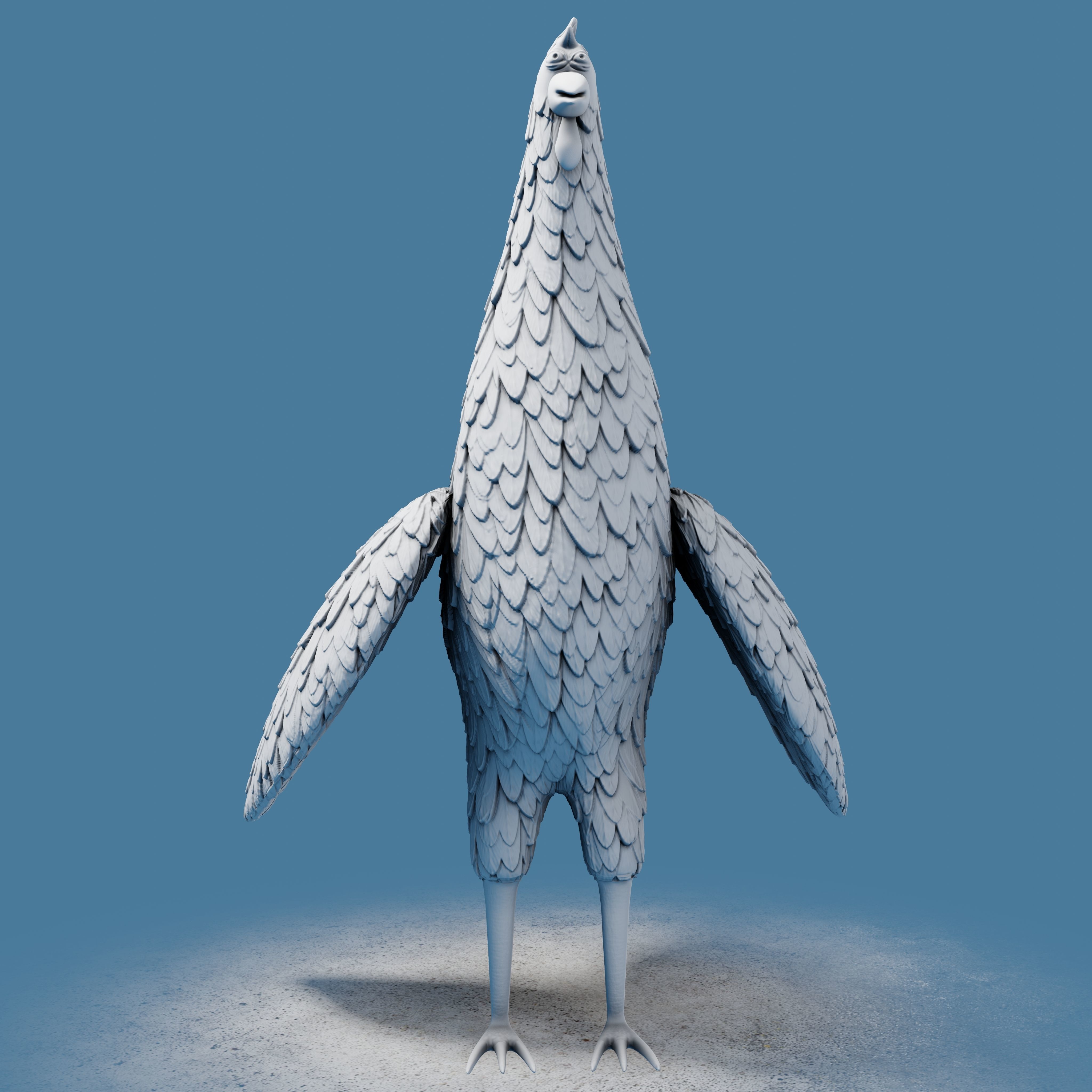 Rooster Toon 3D print model_11