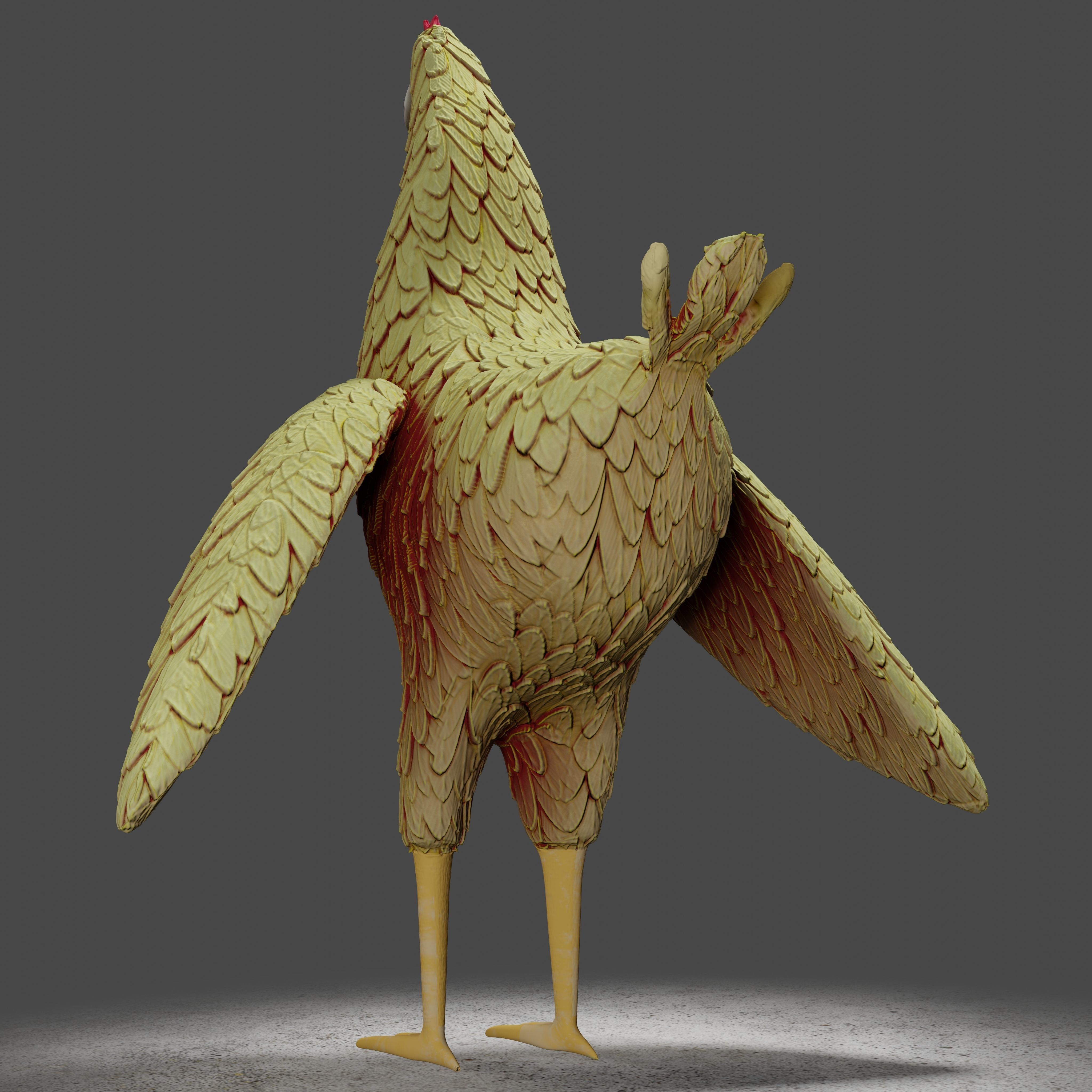 Rooster Toon 3D print model_9