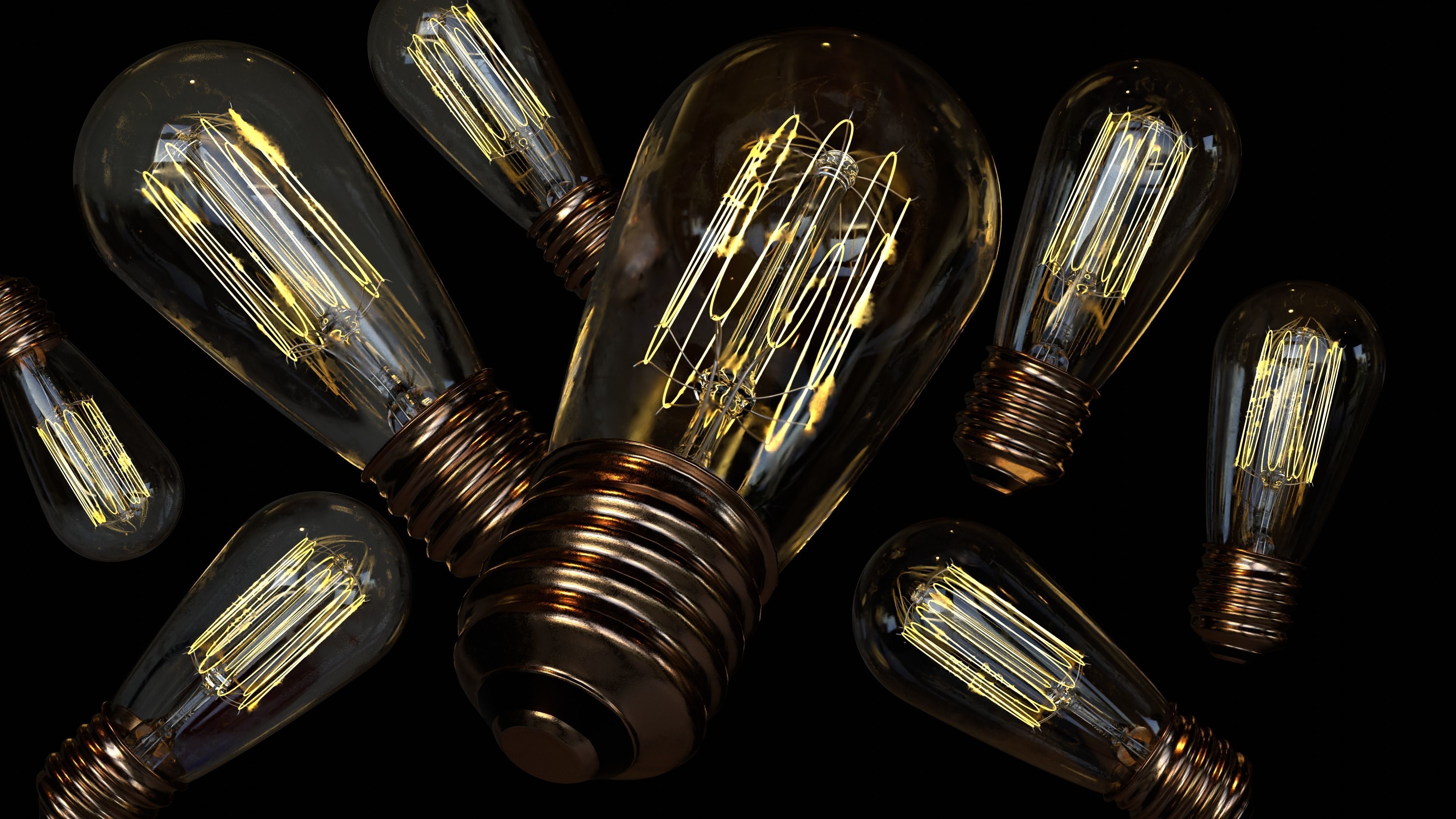 Light bulb vintage 1 3D model_16