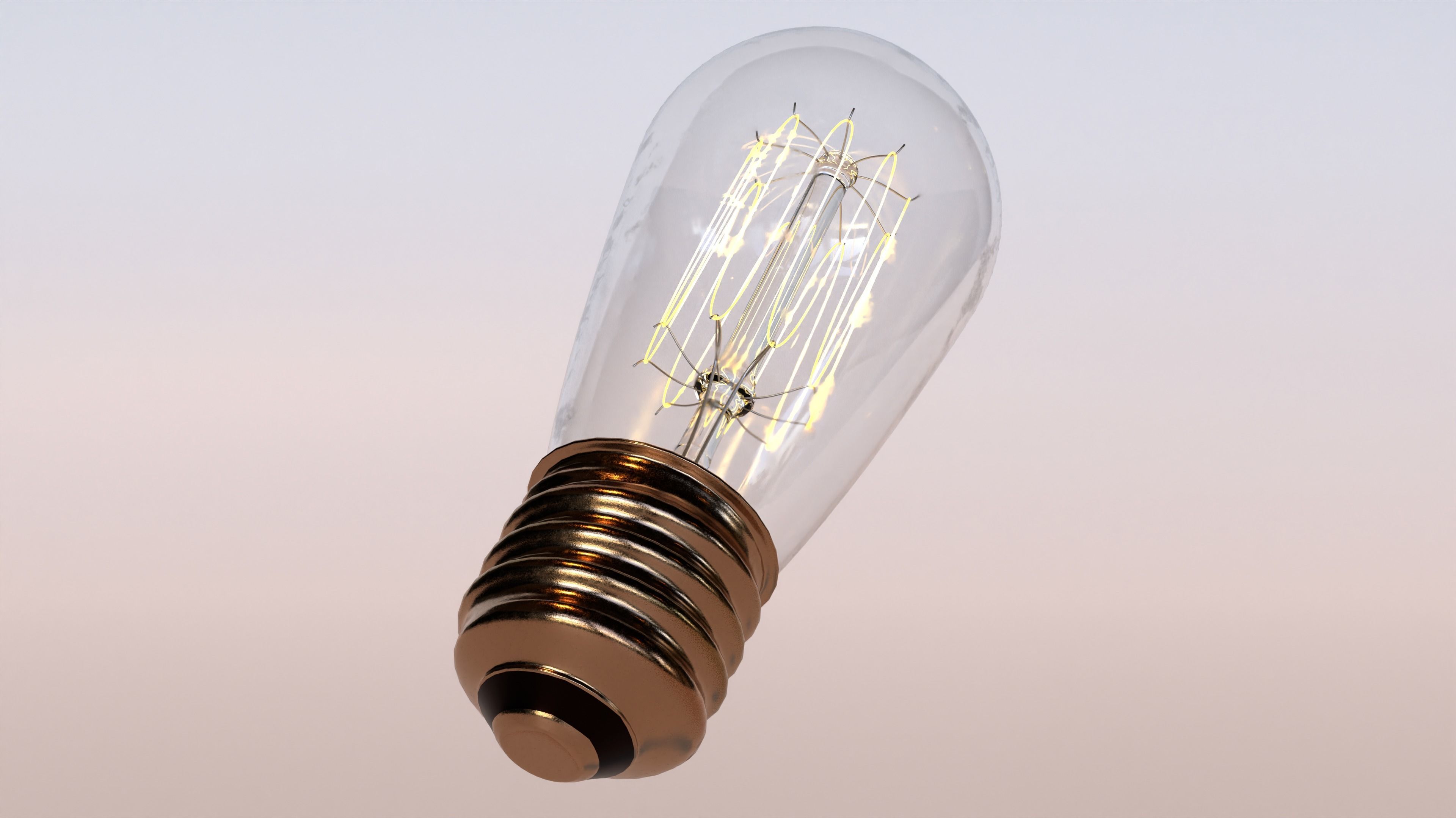 Light bulb vintage 1 3D model_6