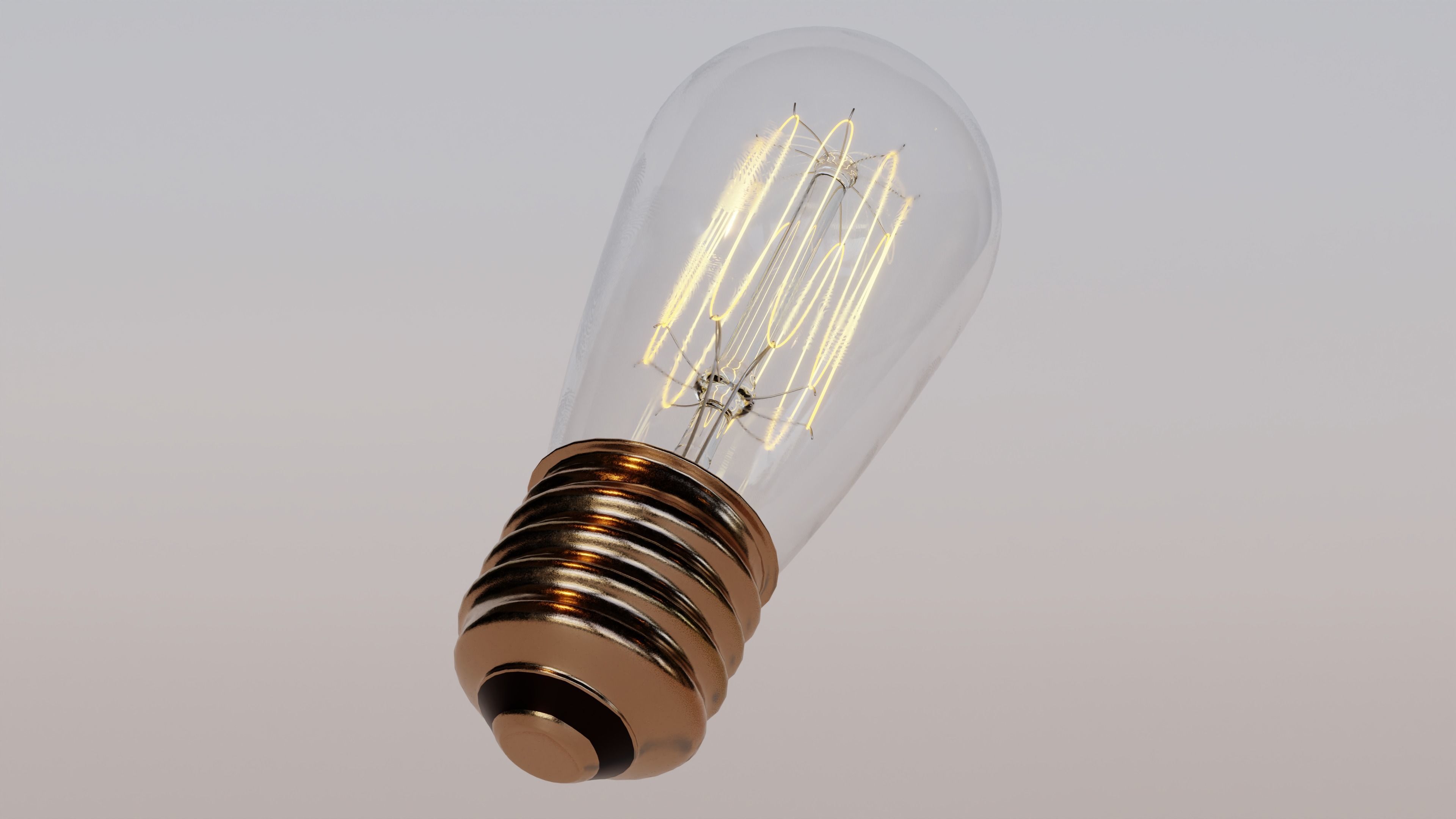 Light bulb vintage 1 3D model_5