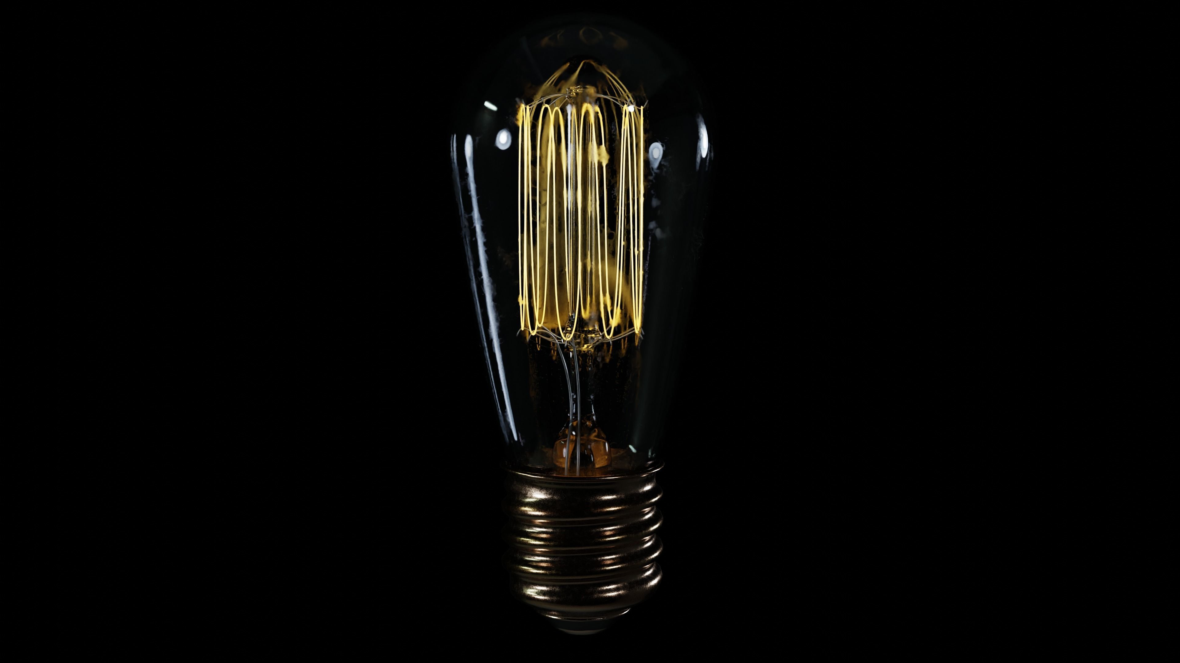 Light bulb vintage 1 3D model_9
