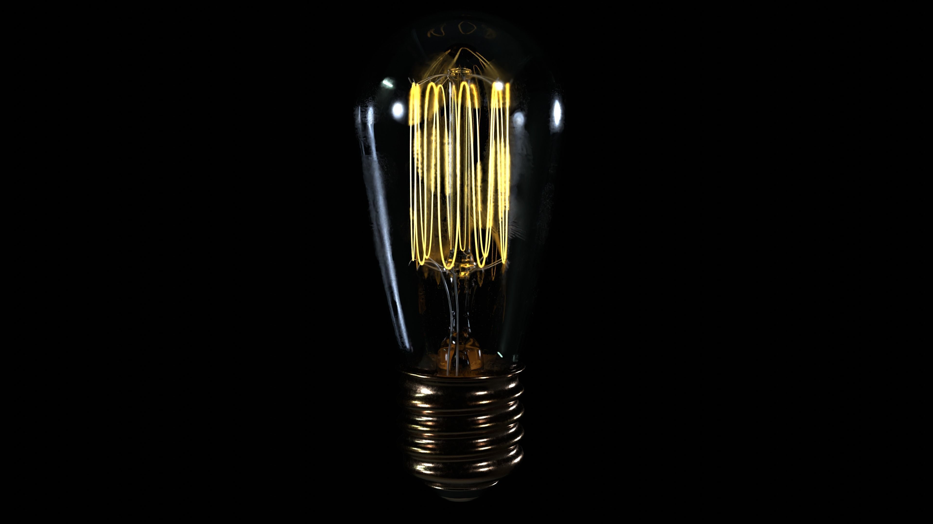 Light bulb vintage 1 3D model_8
