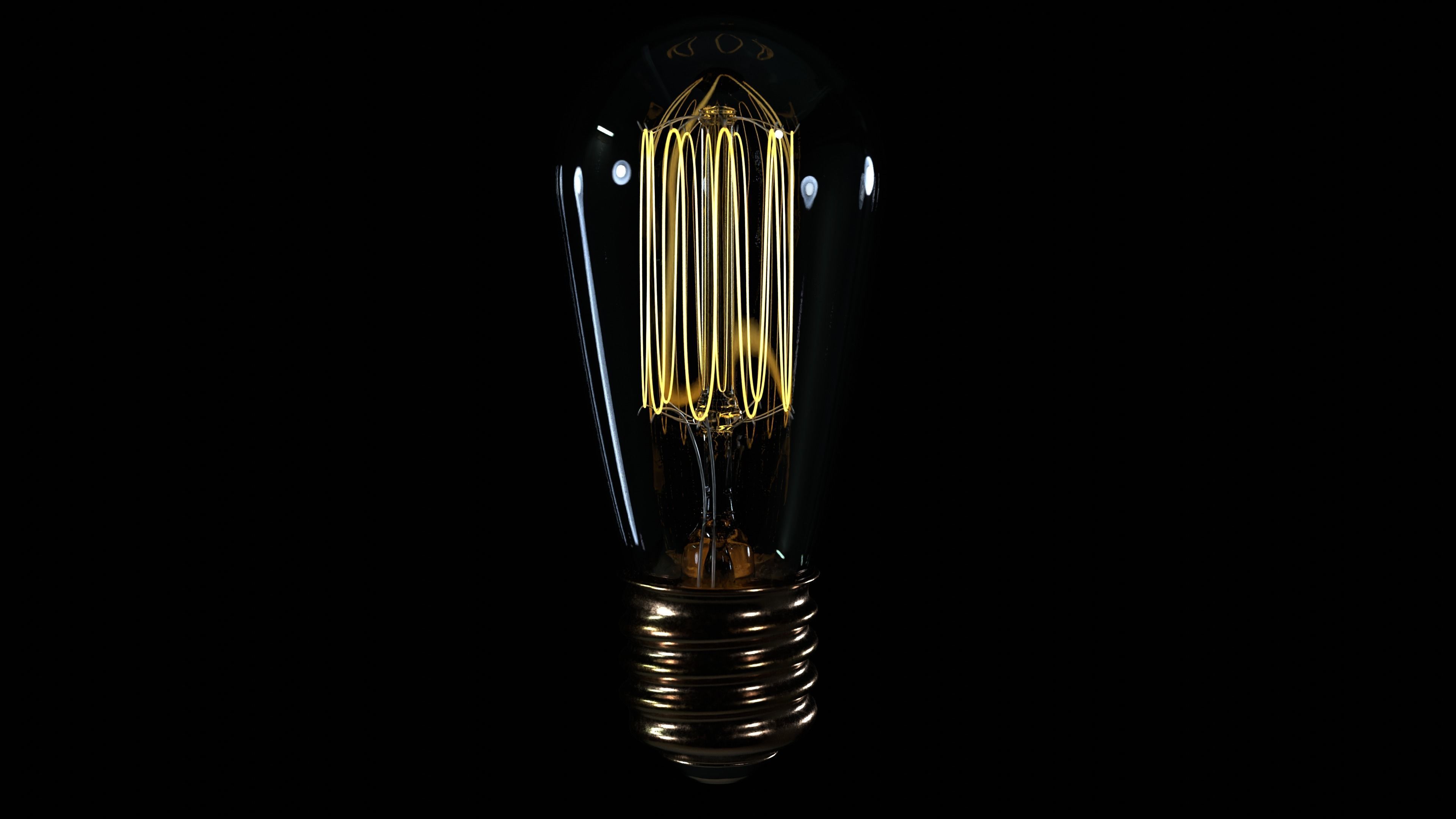 Light bulb vintage 1 3D model_7
