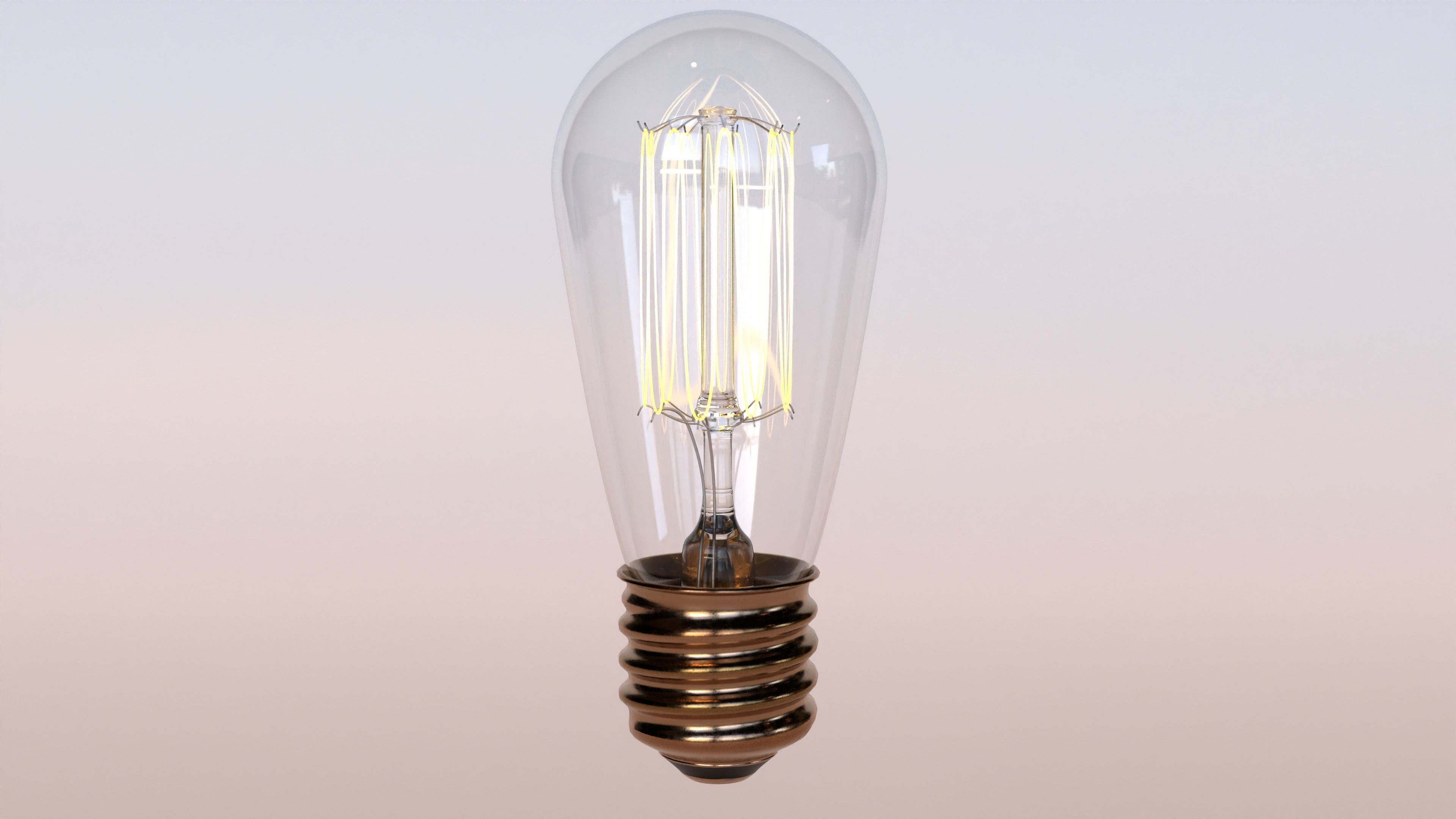 Light bulb vintage 1 3D model_3