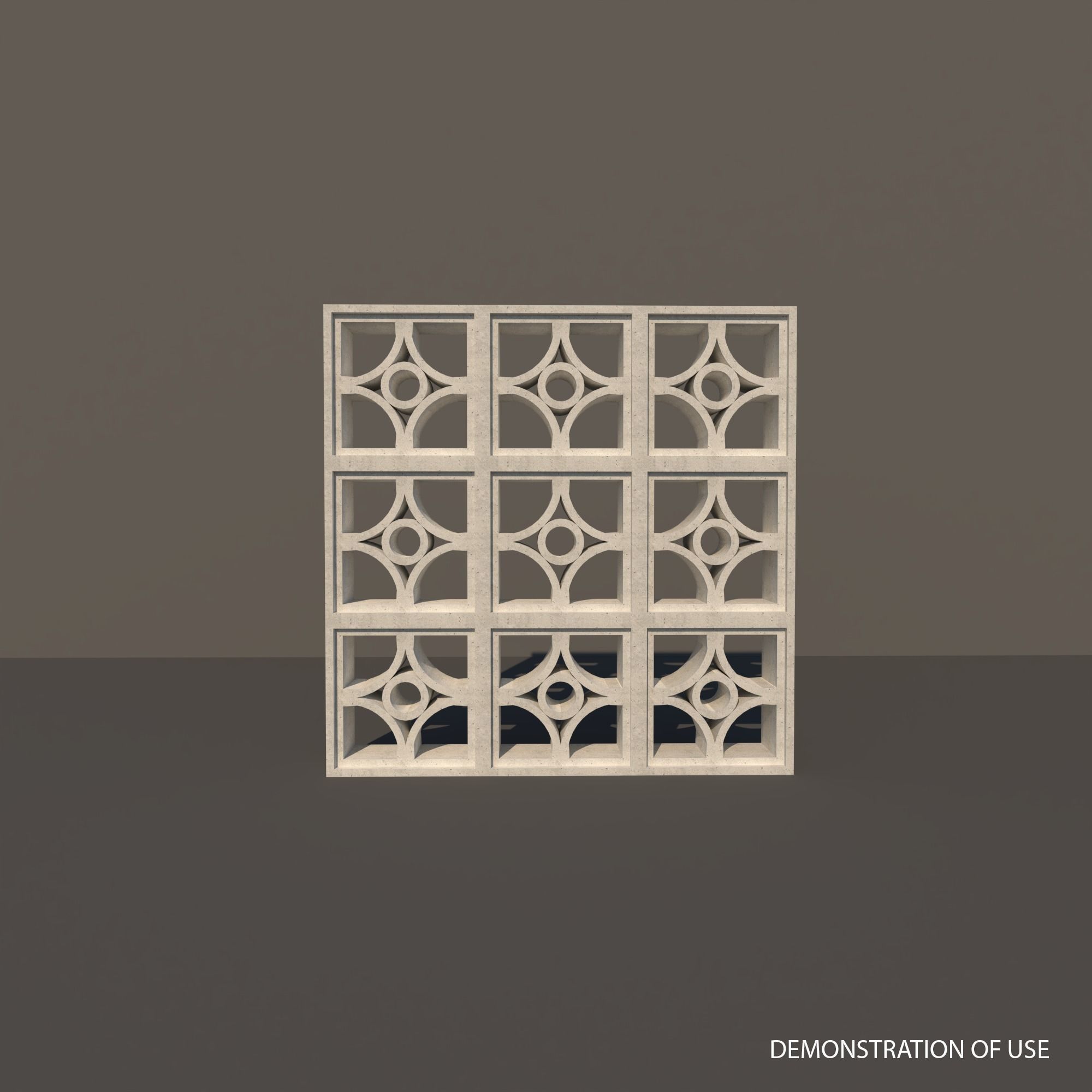 Concrete Lattice 01 3D model_2