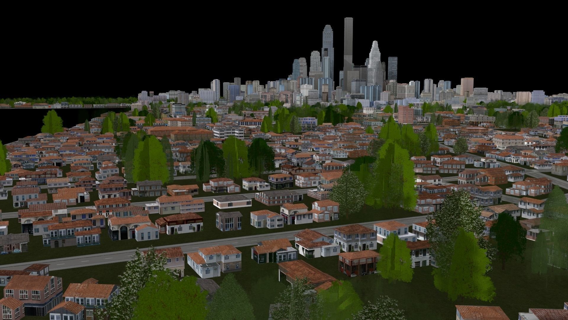 Neighborhood city 3D model_16