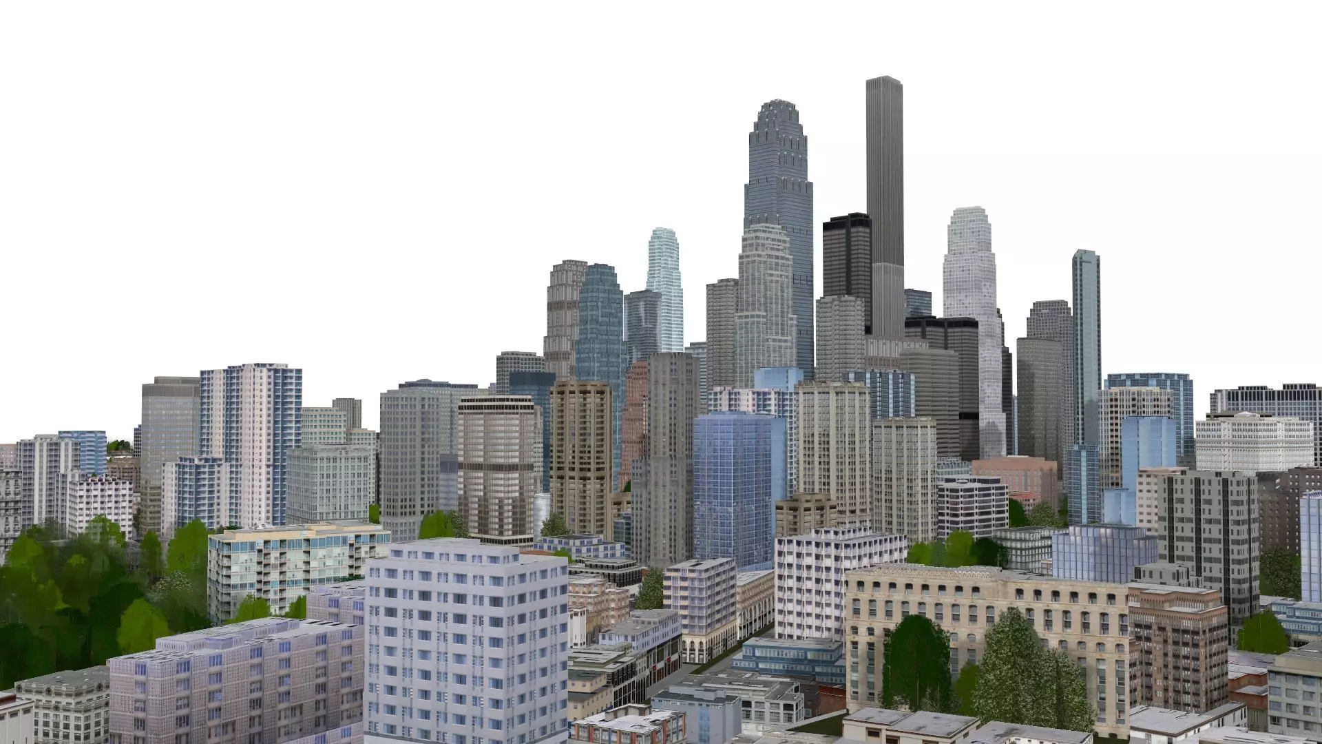 Neighborhood city 3D model_0