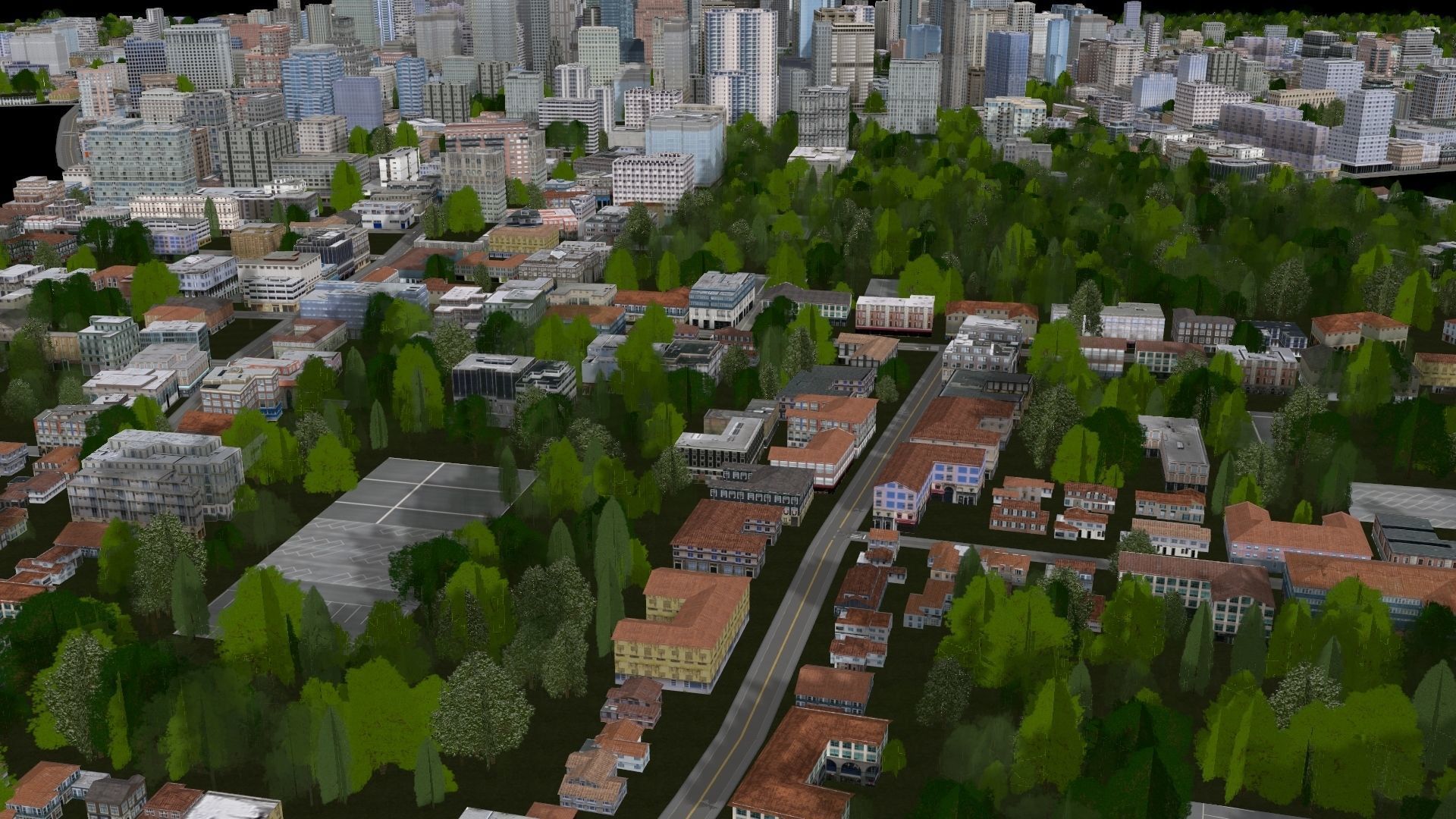 Neighborhood city 3D model_9