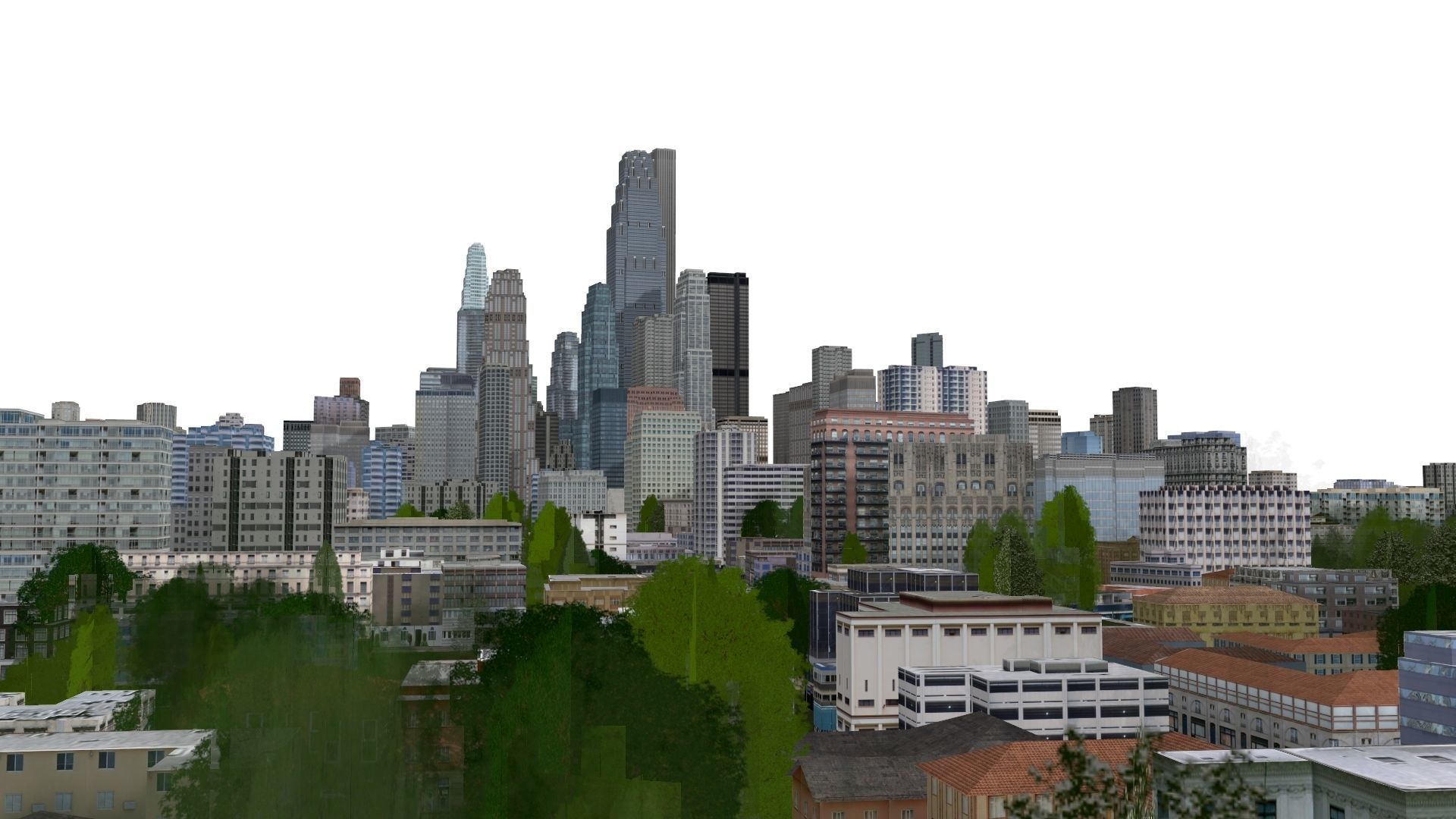 Neighborhood city 3D model_5