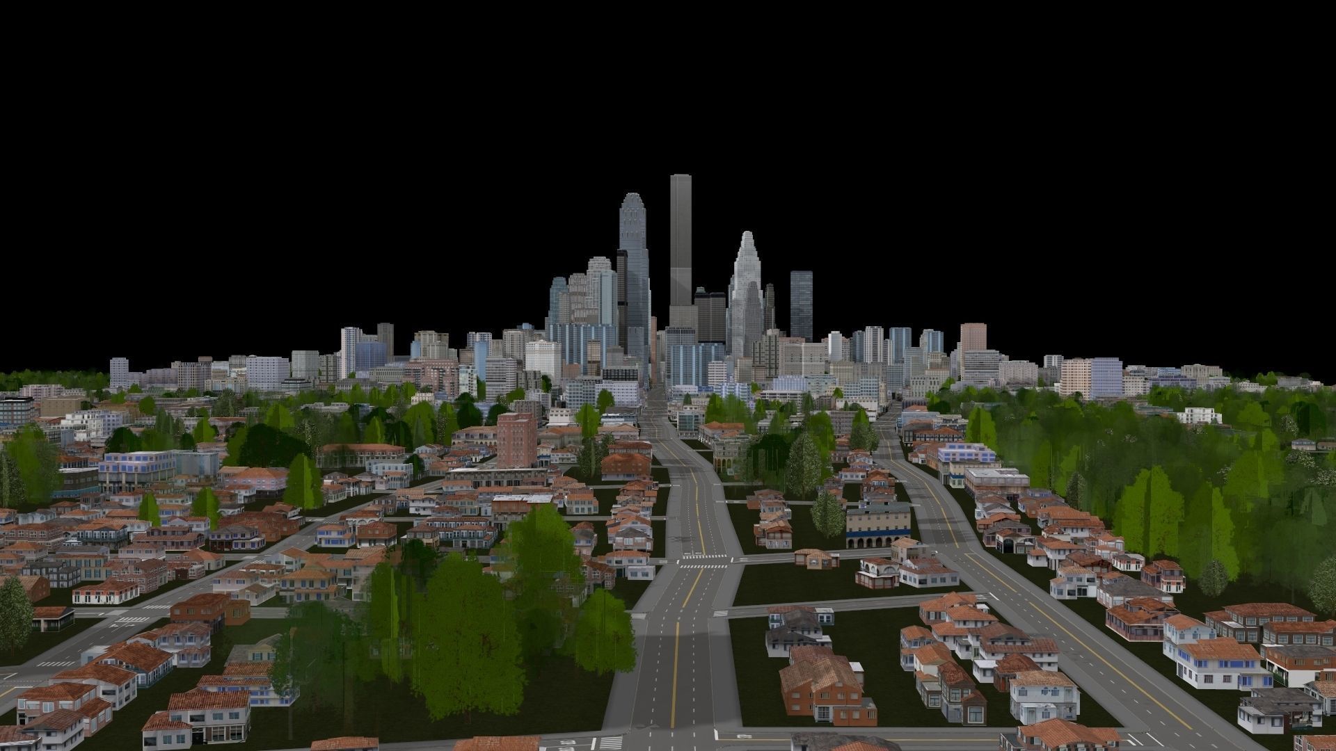 Neighborhood city 3D model_7