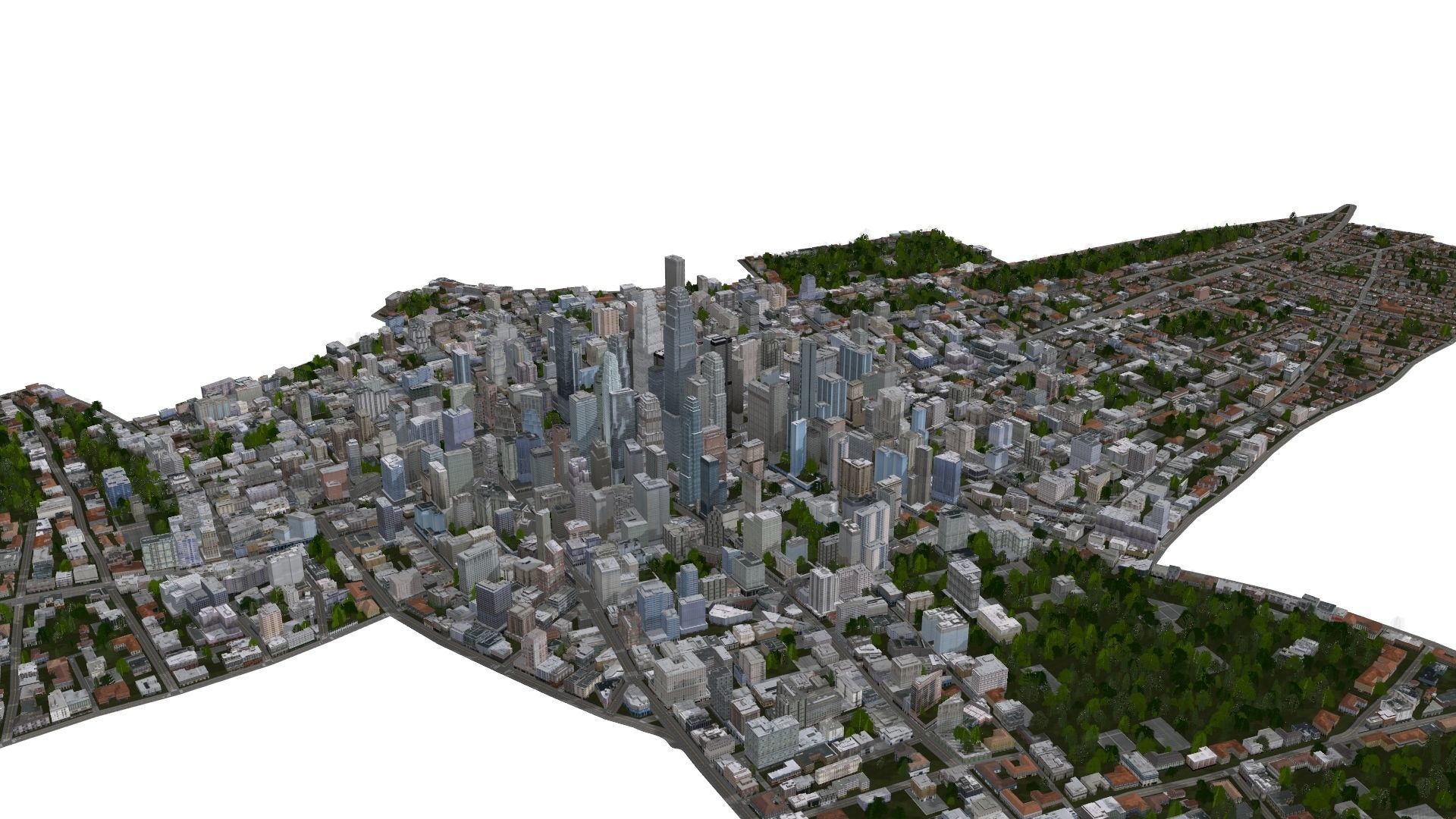 Neighborhood city 3D model_4