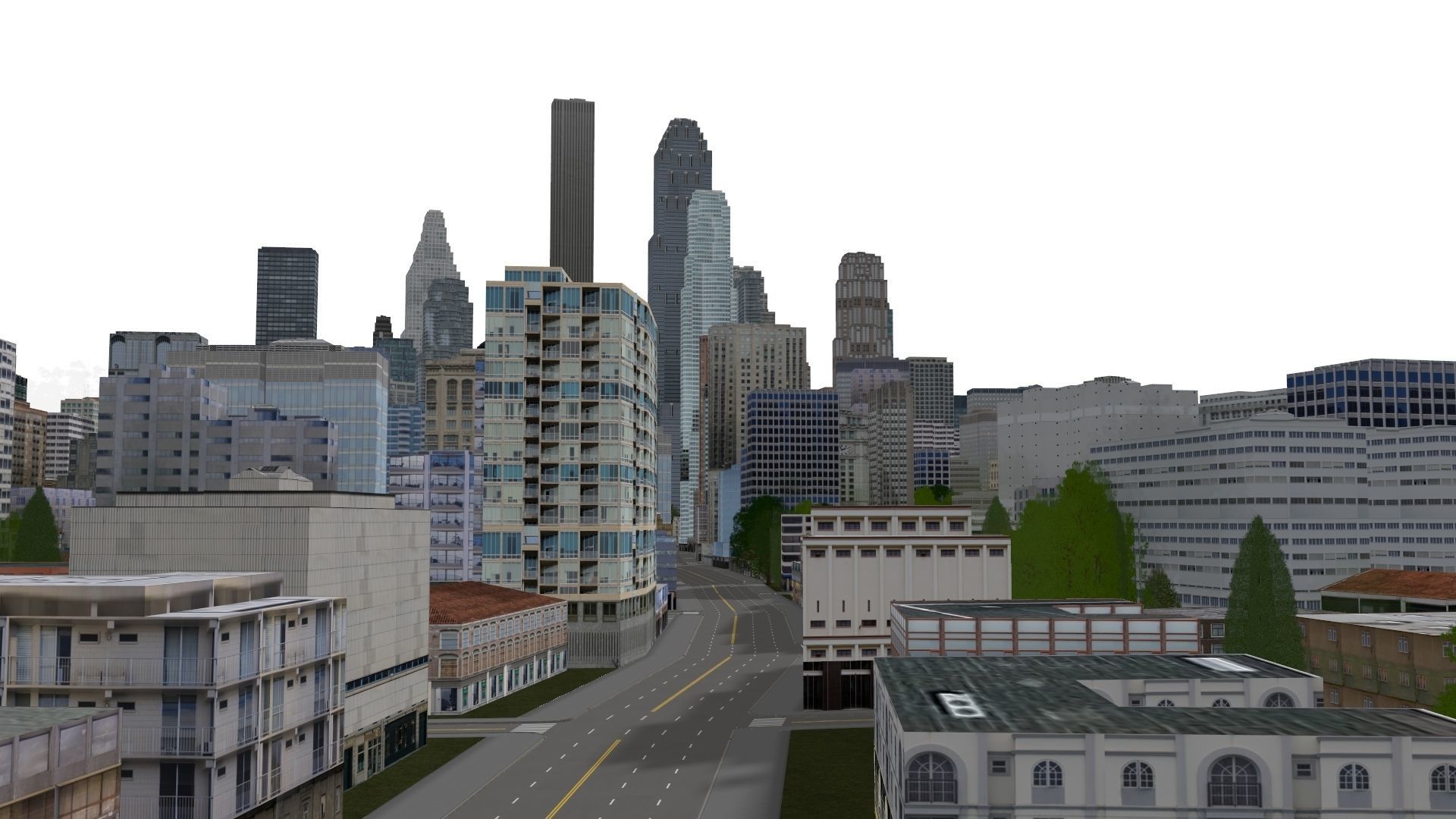 Neighborhood city 3D model_3
