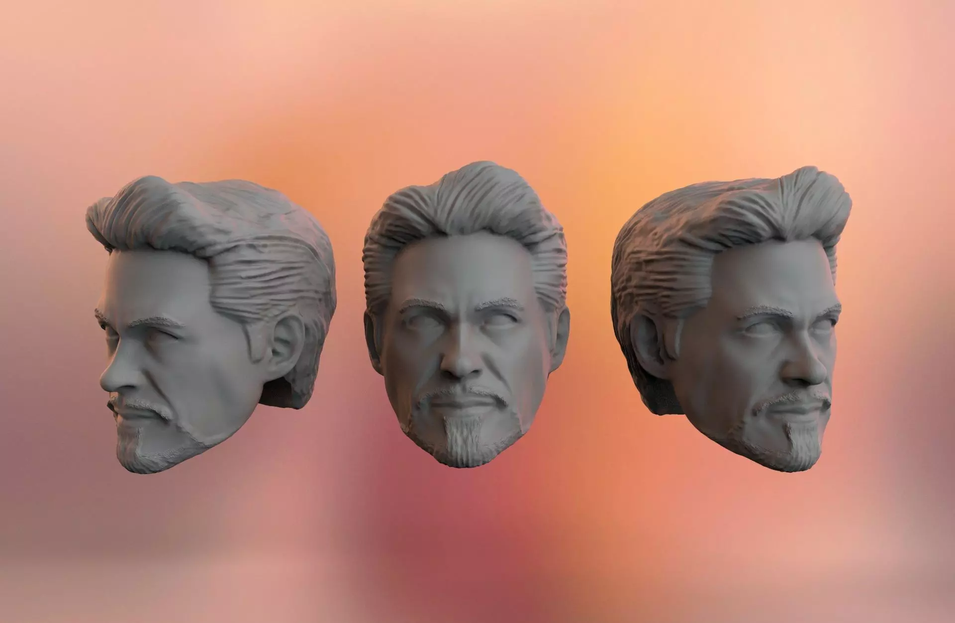 Tony Stark Headsculpt 3D print model_0