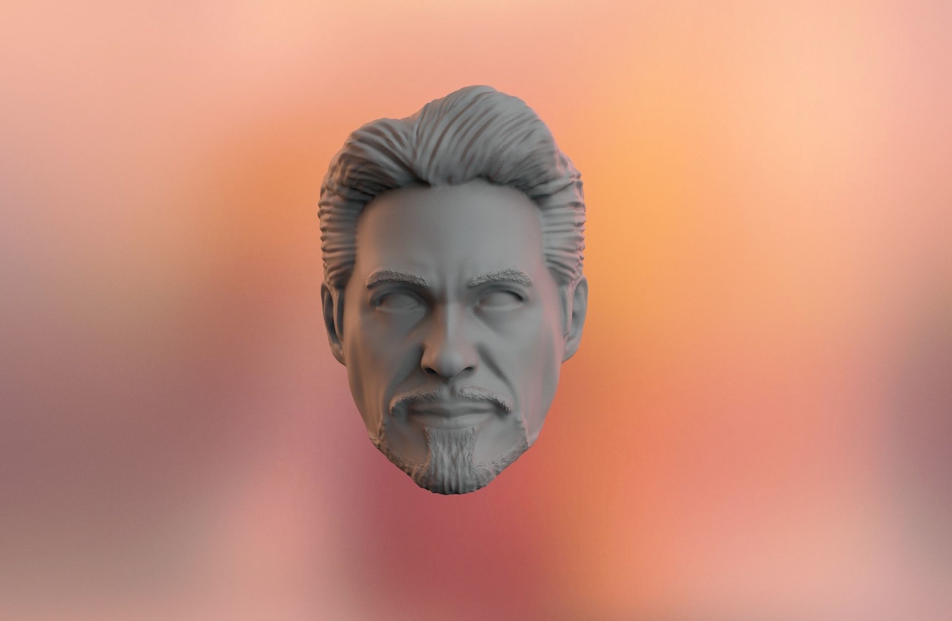 Tony Stark Headsculpt 3D print model_3