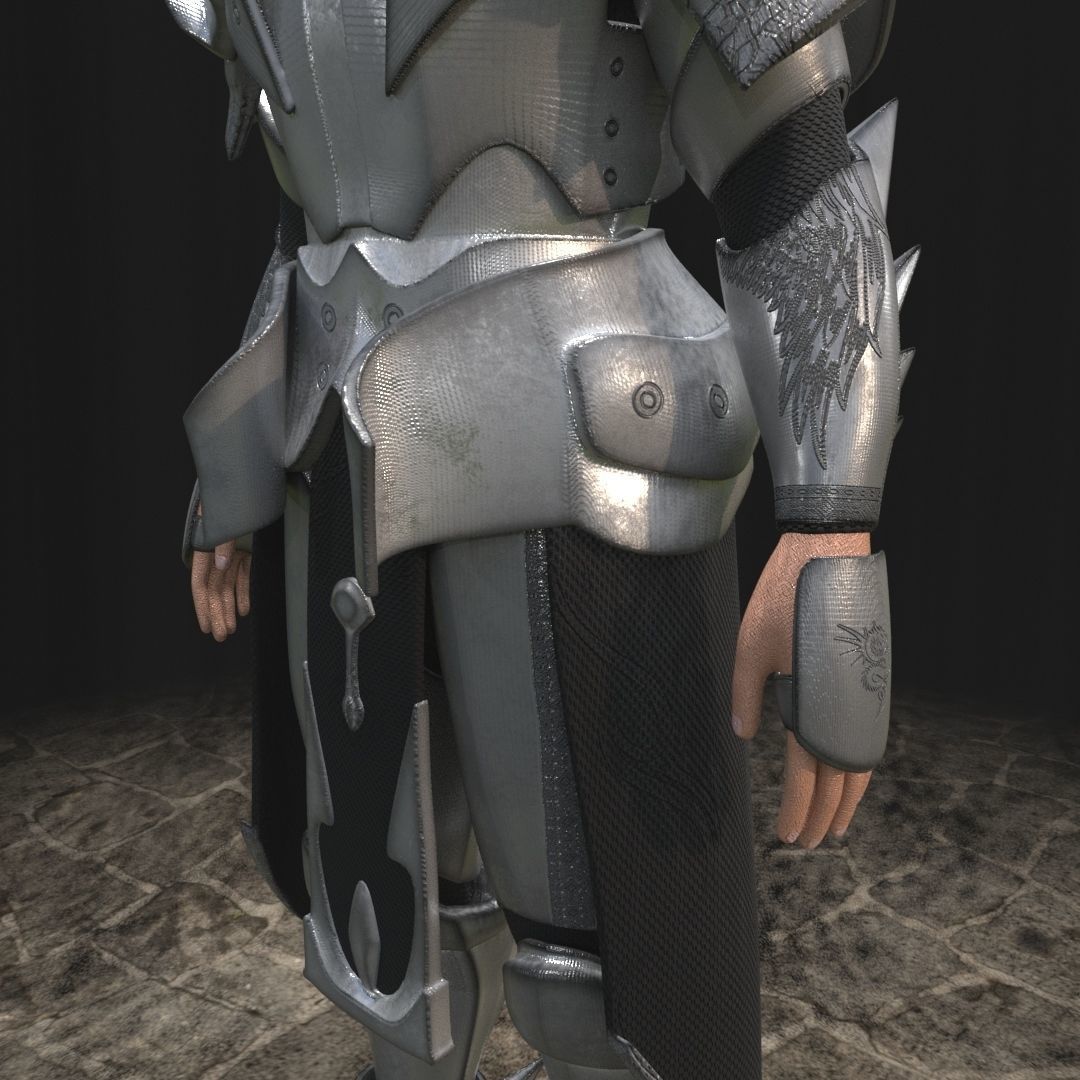 Warrior Armor 3D model_2