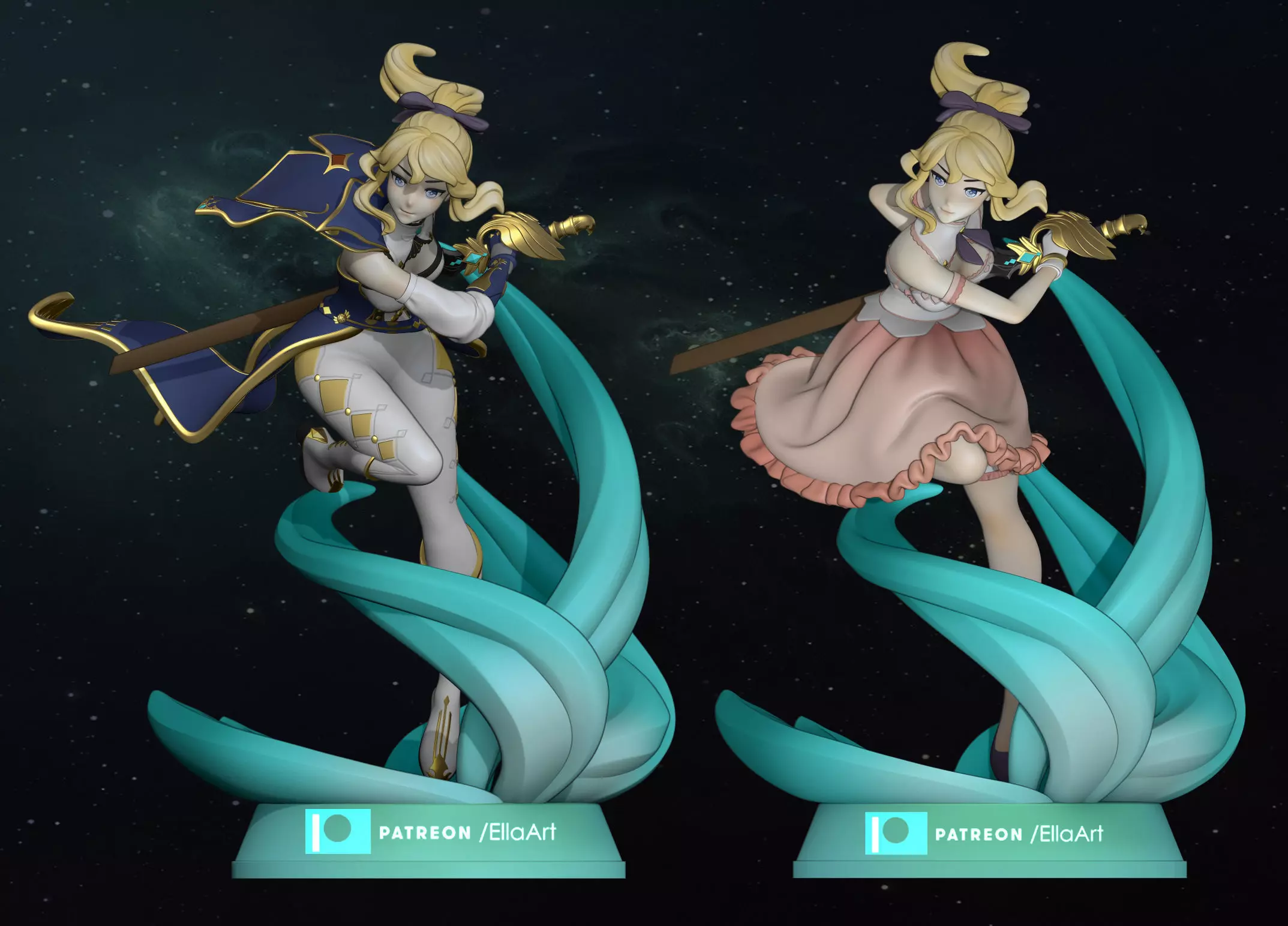 Jean - Genshin Impact - Version 1 and 2 3D print model