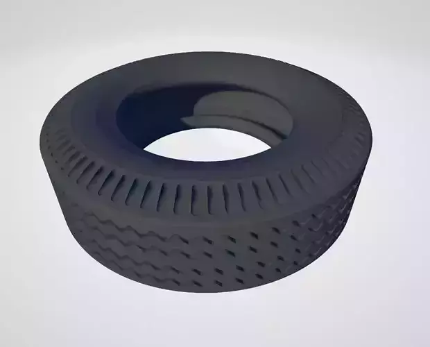 Printable 14th Scale hollow RC Tamiya Truck front tyre 3D print model