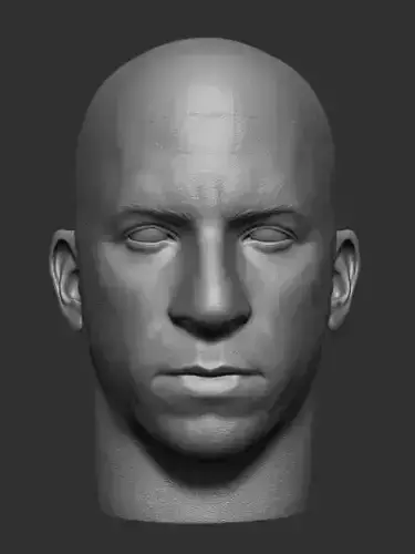 Vin Diesel onesixth scale Headsculpt for 3d print  3D print model