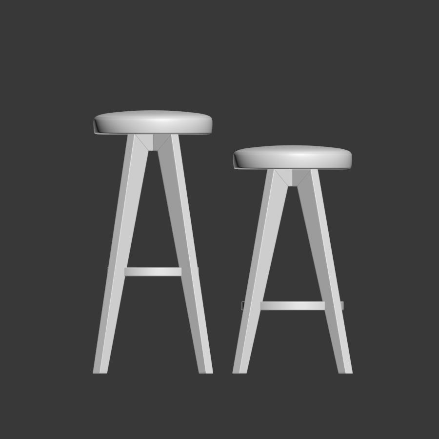 Article Sede Circo Barstool Counterstool 3D model_2