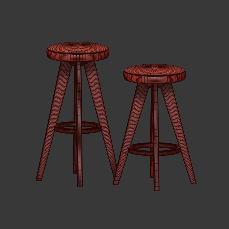 Article Sede Circo Barstool Counterstool 3D model_4