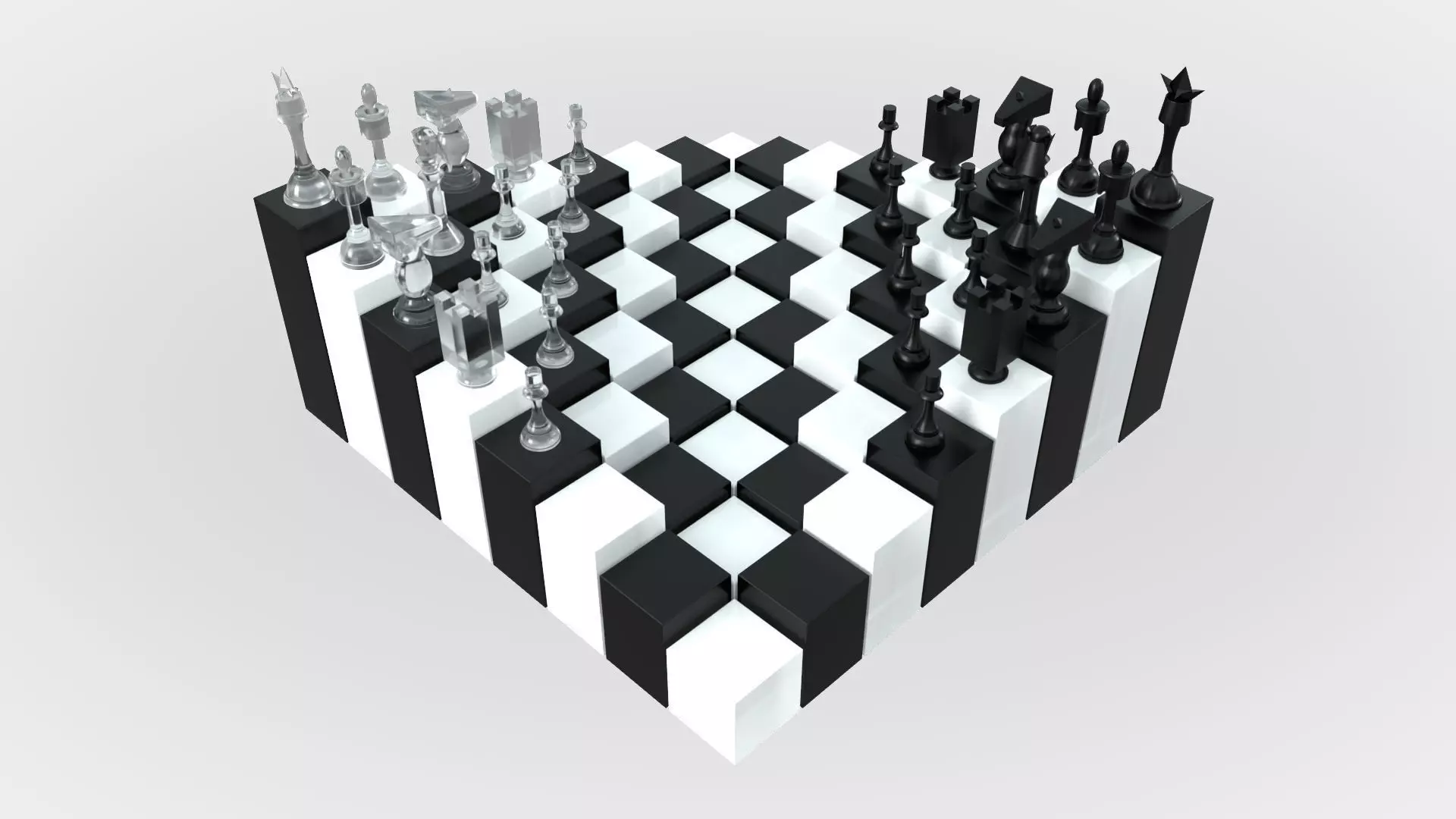 Chess Board Free 3D model_0