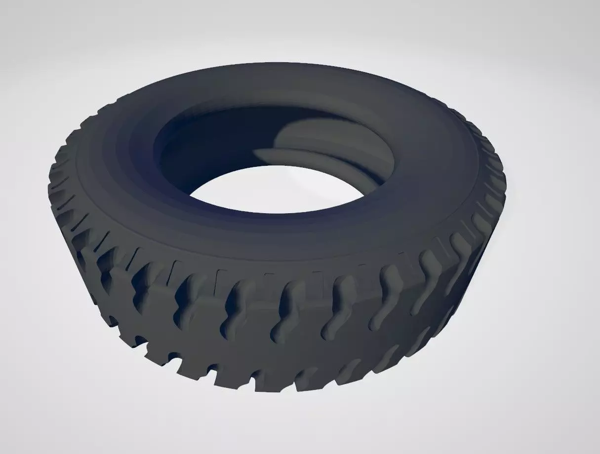 Printable 14th Scale hollow RC Truck Rear tyre print model 3D print model_0
