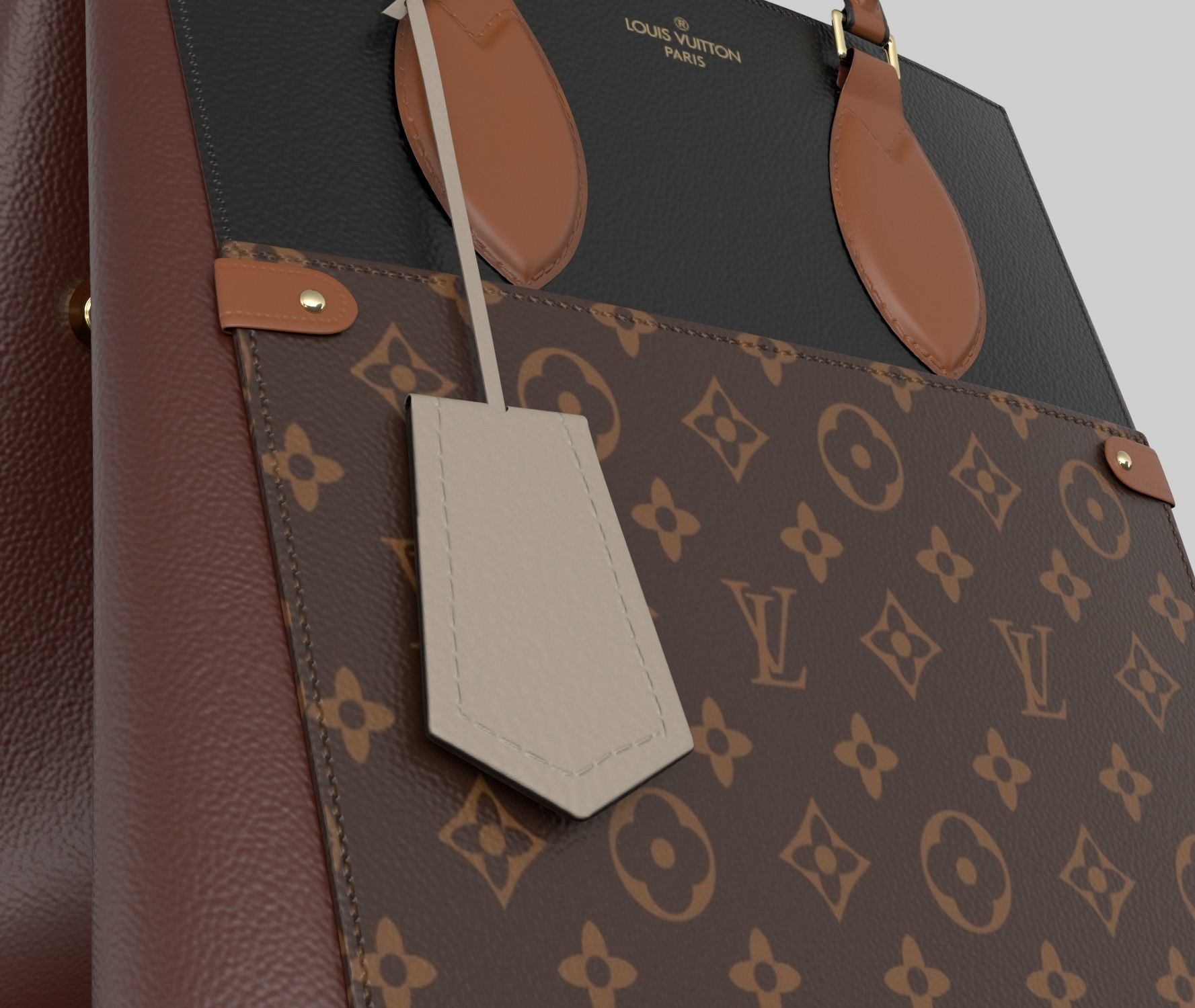 FOLD TOTE MM--Louis vuitton handbag 3D model_16