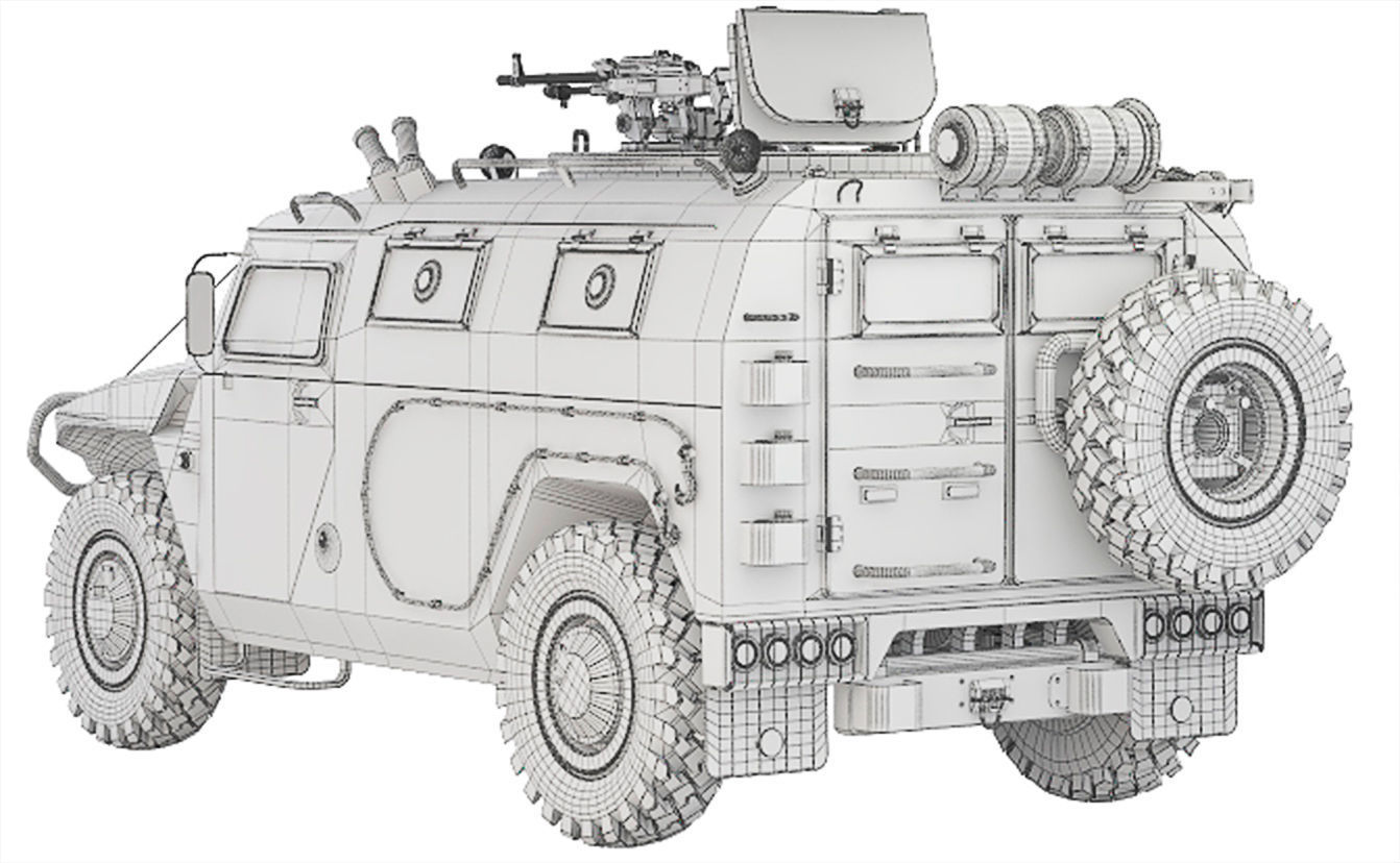 Gaz Tiger M 23115 3D model_5
