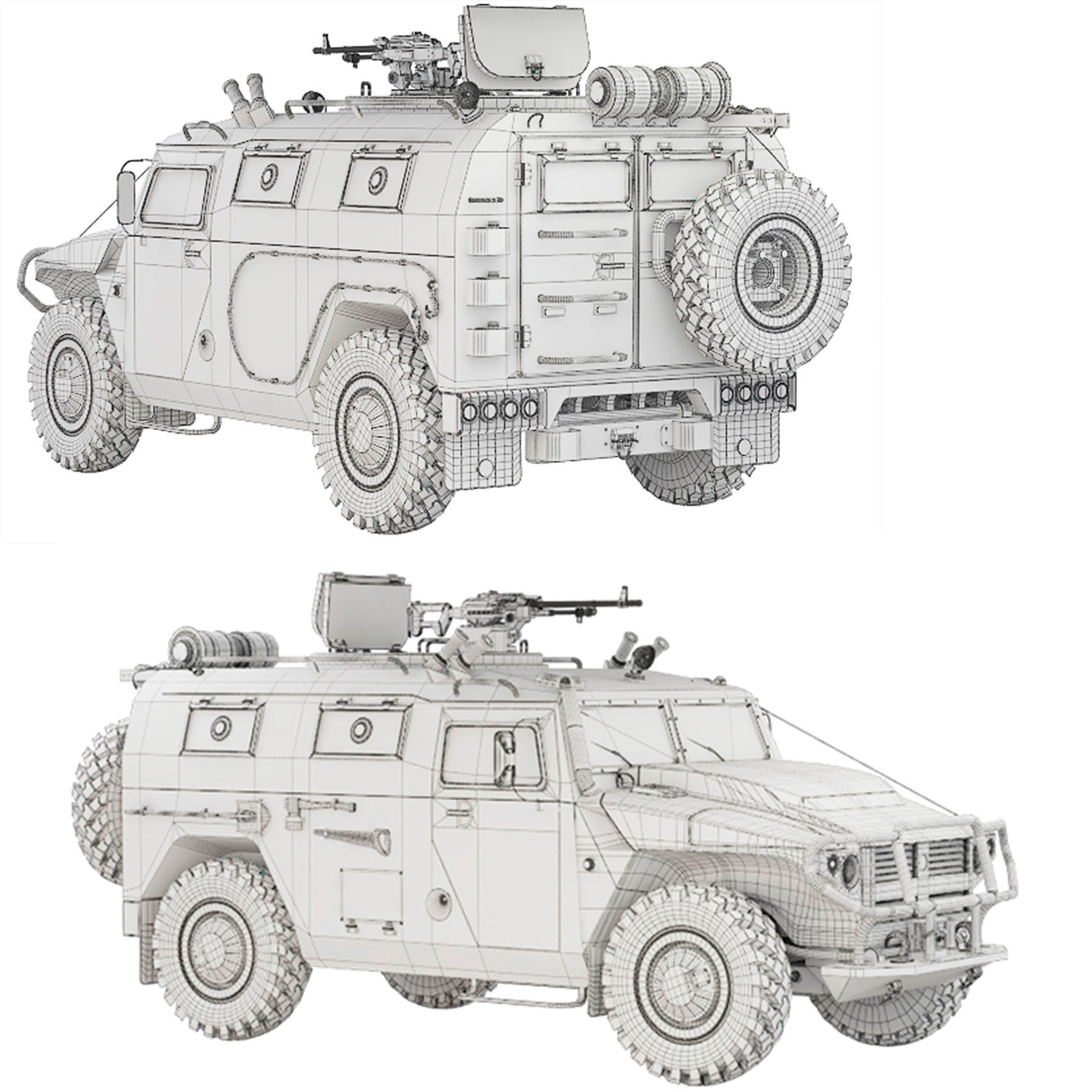 Gaz Tiger M 23115 3D model_7