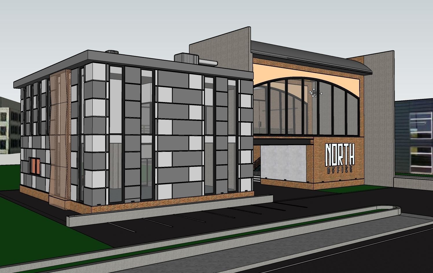 Office Building Model 3D model_10