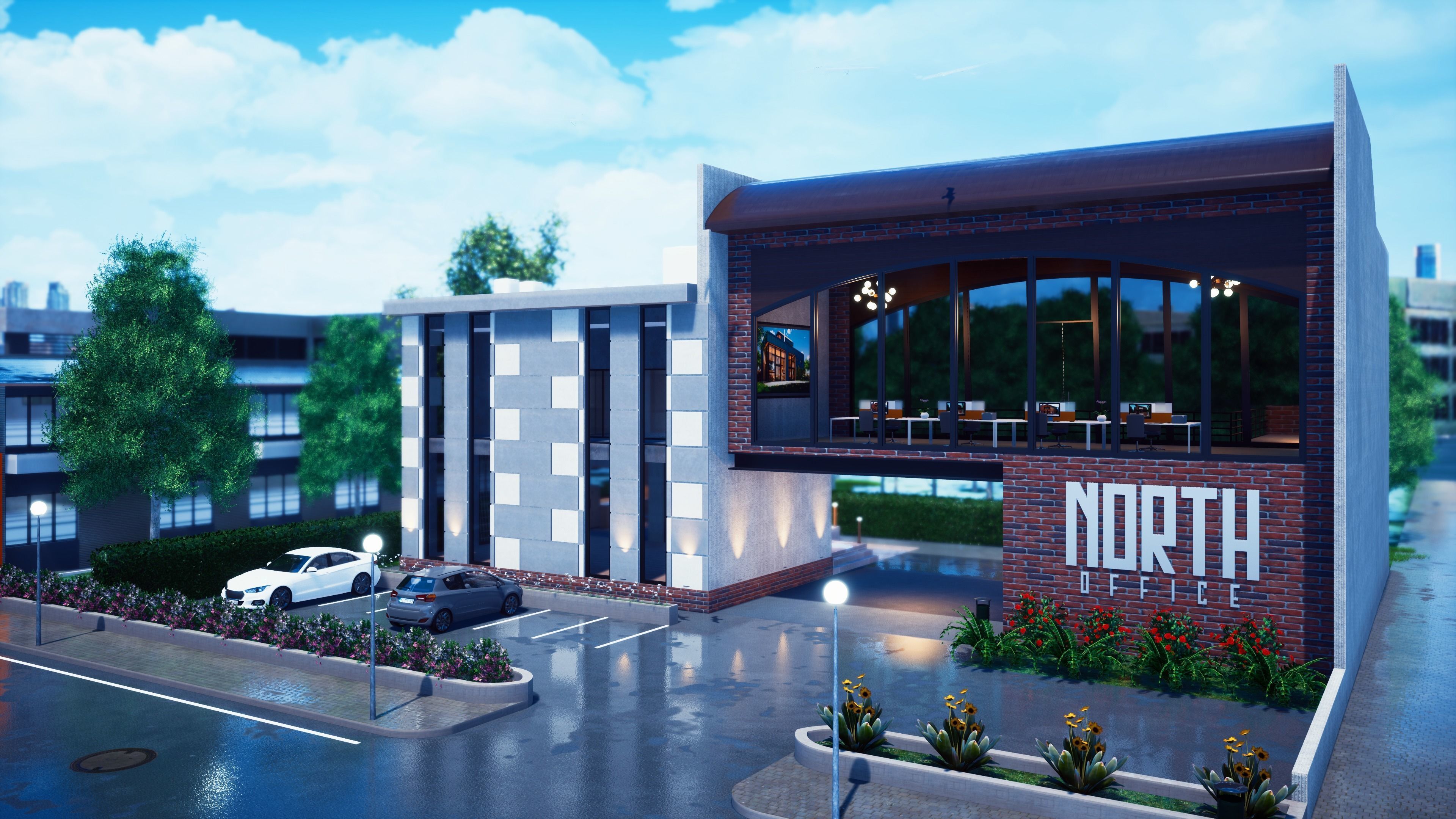 Office Building Model 3D model_9