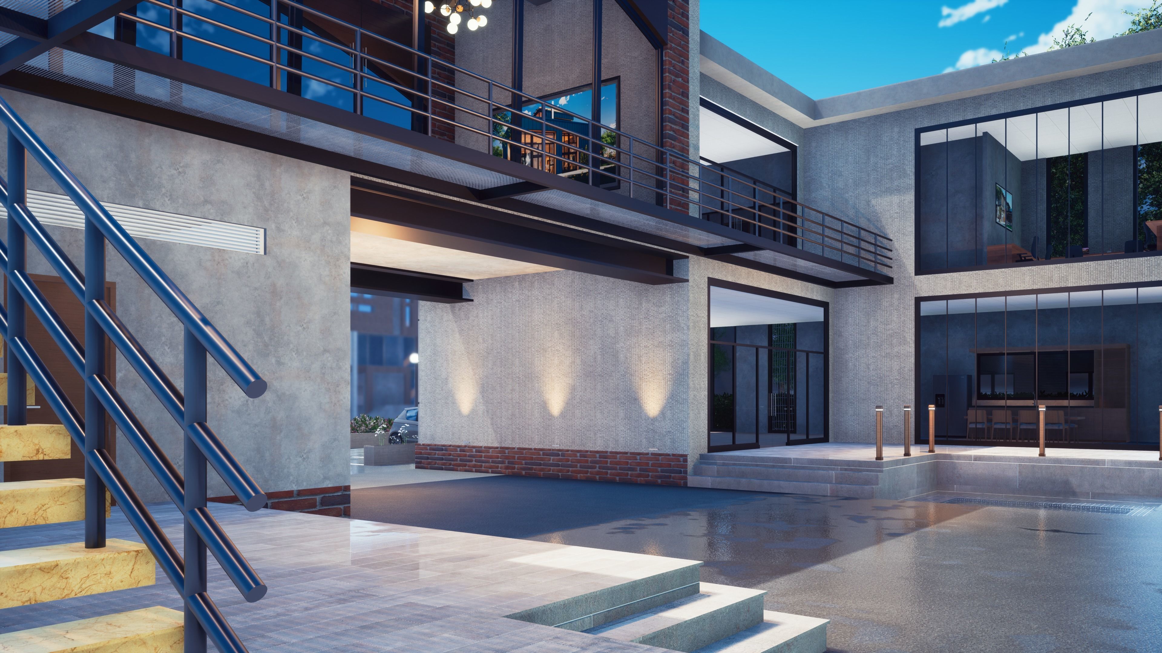 Office Building Model 3D model_3