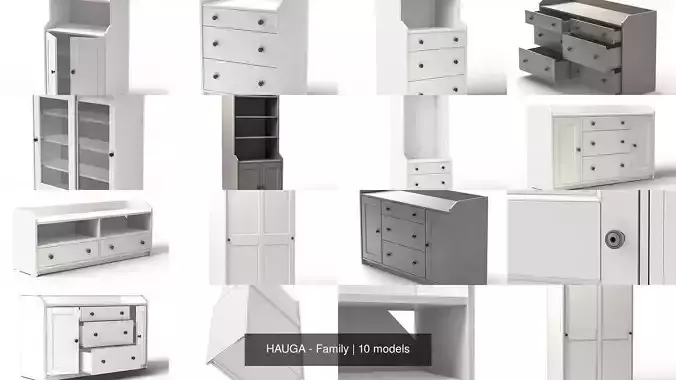 HAUGA - Family 3D Model Collection