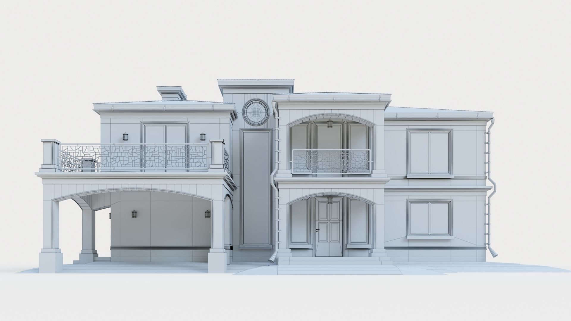 House in neoclassical style 3D model_22