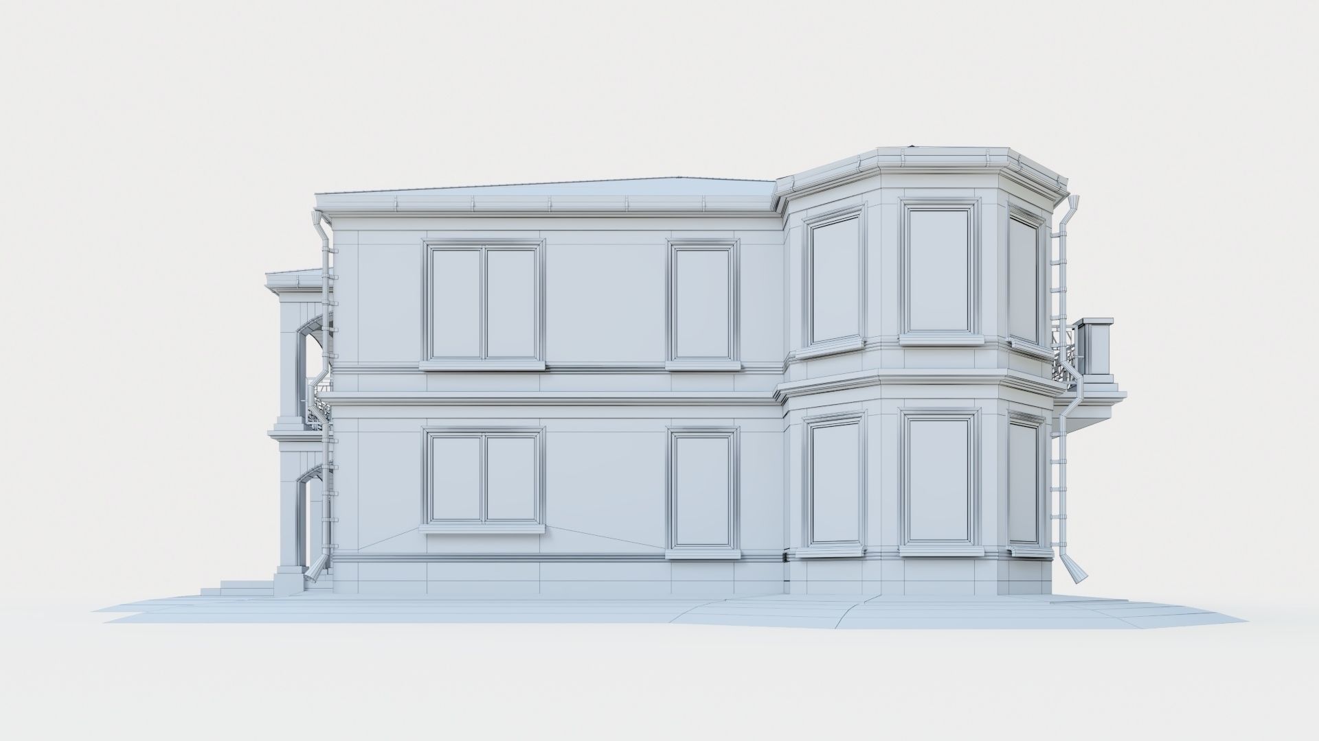 House in neoclassical style 3D model_24