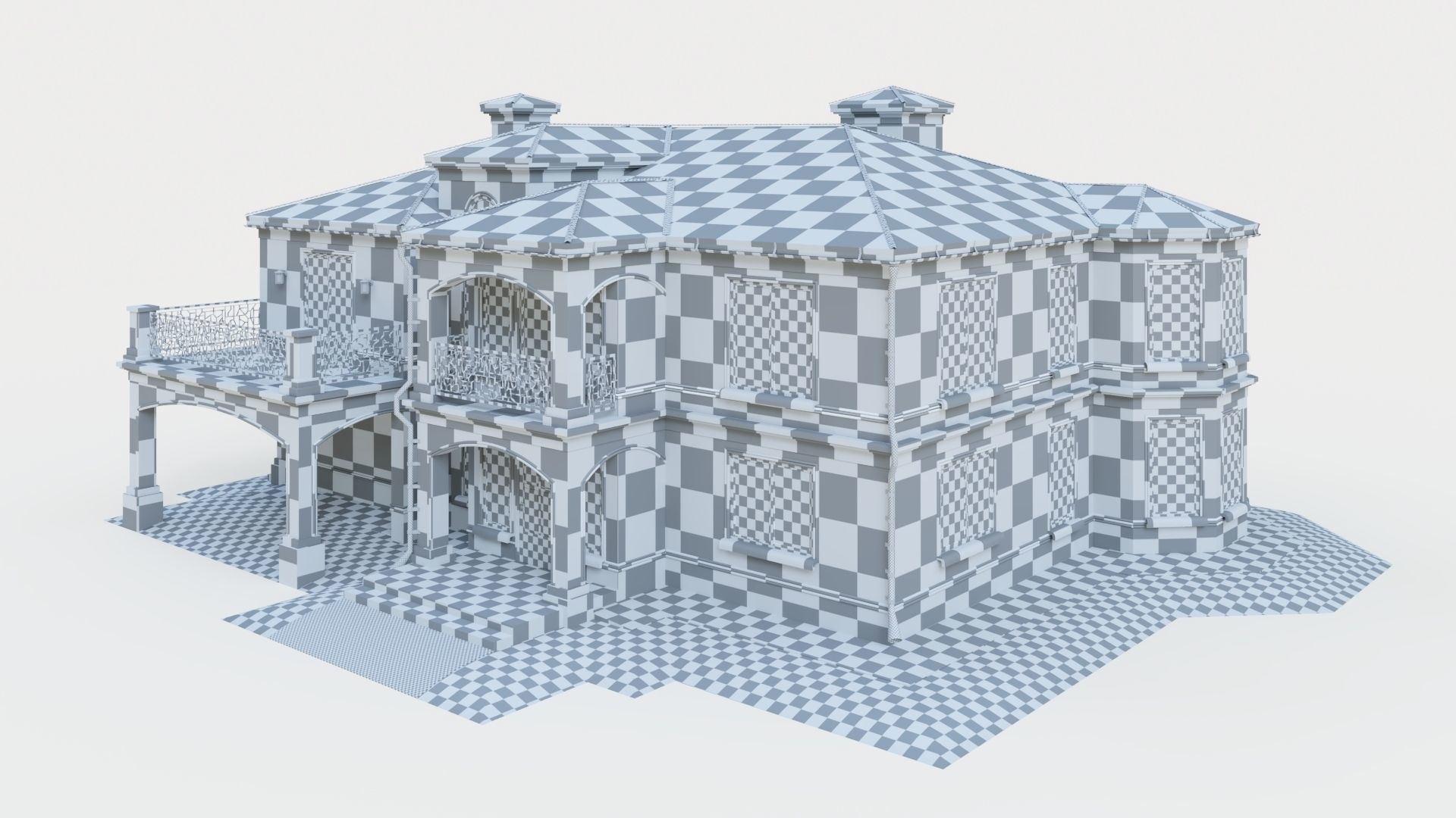 House in neoclassical style 3D model_20