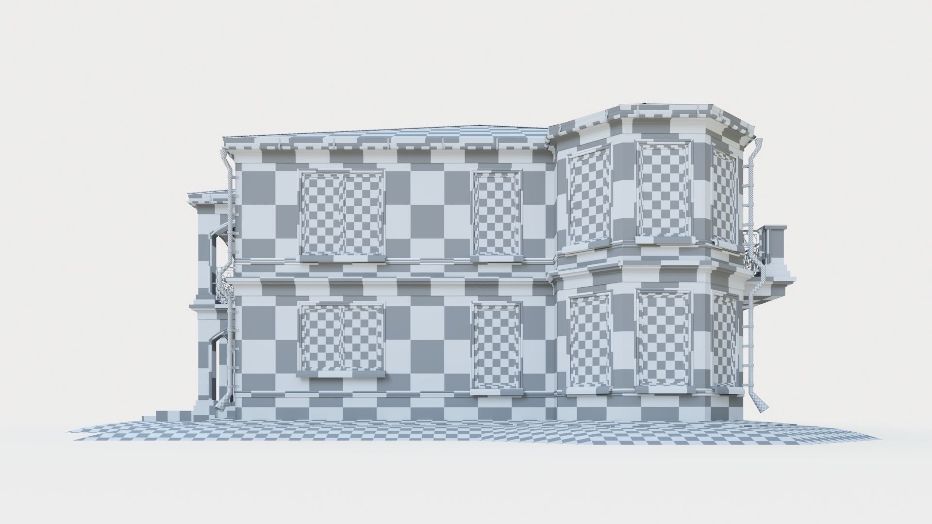 House in neoclassical style 3D model_13