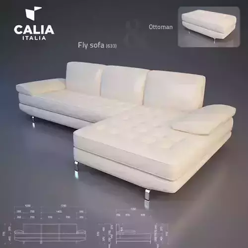 Calia Italia - Fly Sofa Free 3D model