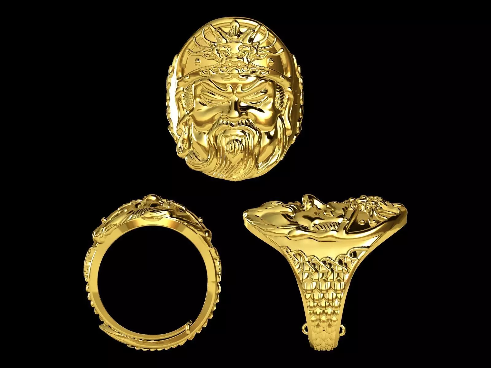 GUAN YU rings models GUANGONG The duke guan 3D print model