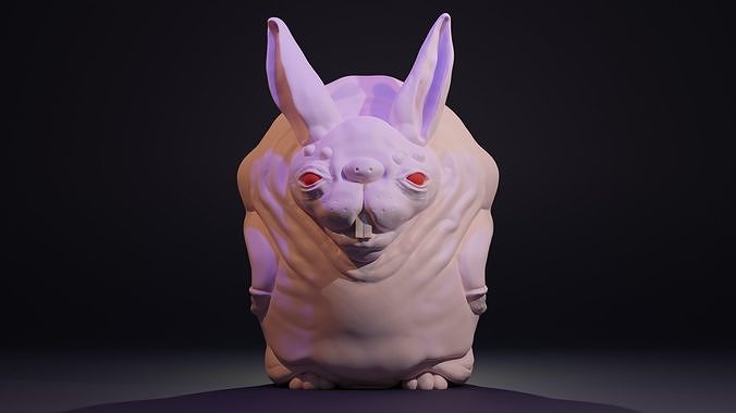 Creepy Old Bunny - Rabbit 3D print model